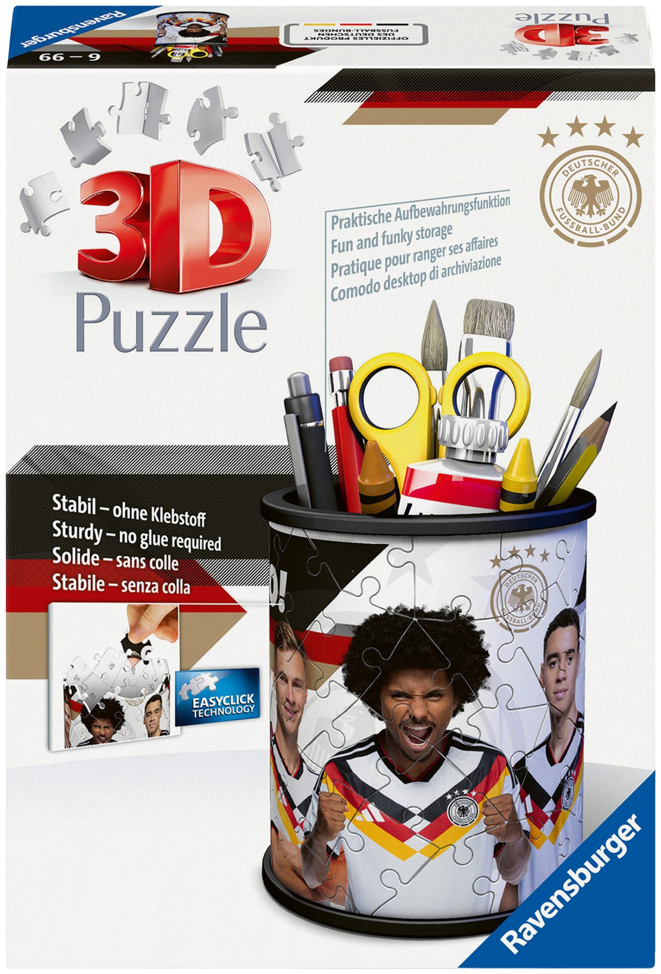 Ravensburger 3D-Puzzle Stiftehalter DFB, 54 Puzzleteile, Made in Europe