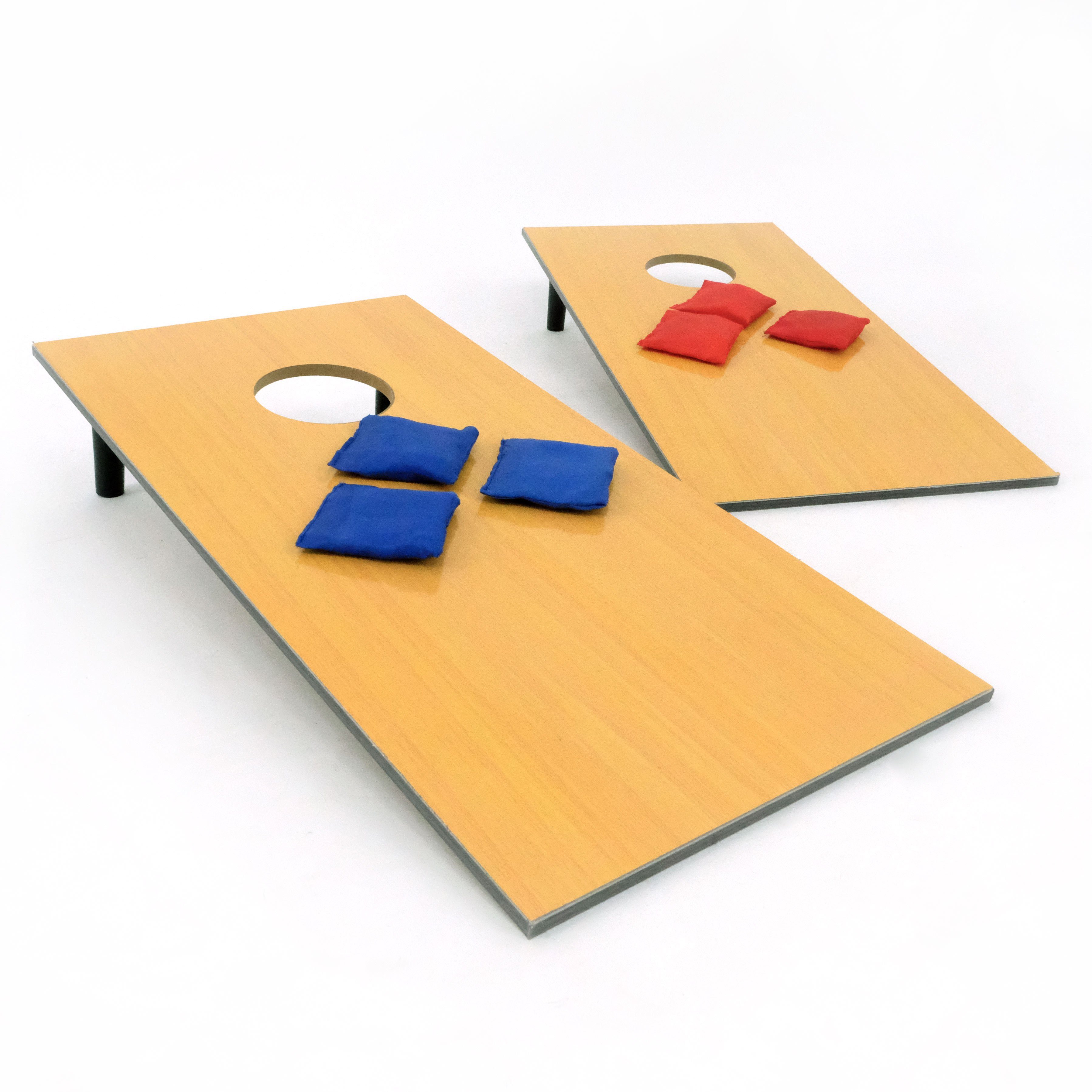 Carromco Spielzeug Gartenset Cornhole Wurfspiel 2er Set Bean Bag Toss Game Set 2 tlg. 2x Bretter 6x Sackchen ganz aus Holz