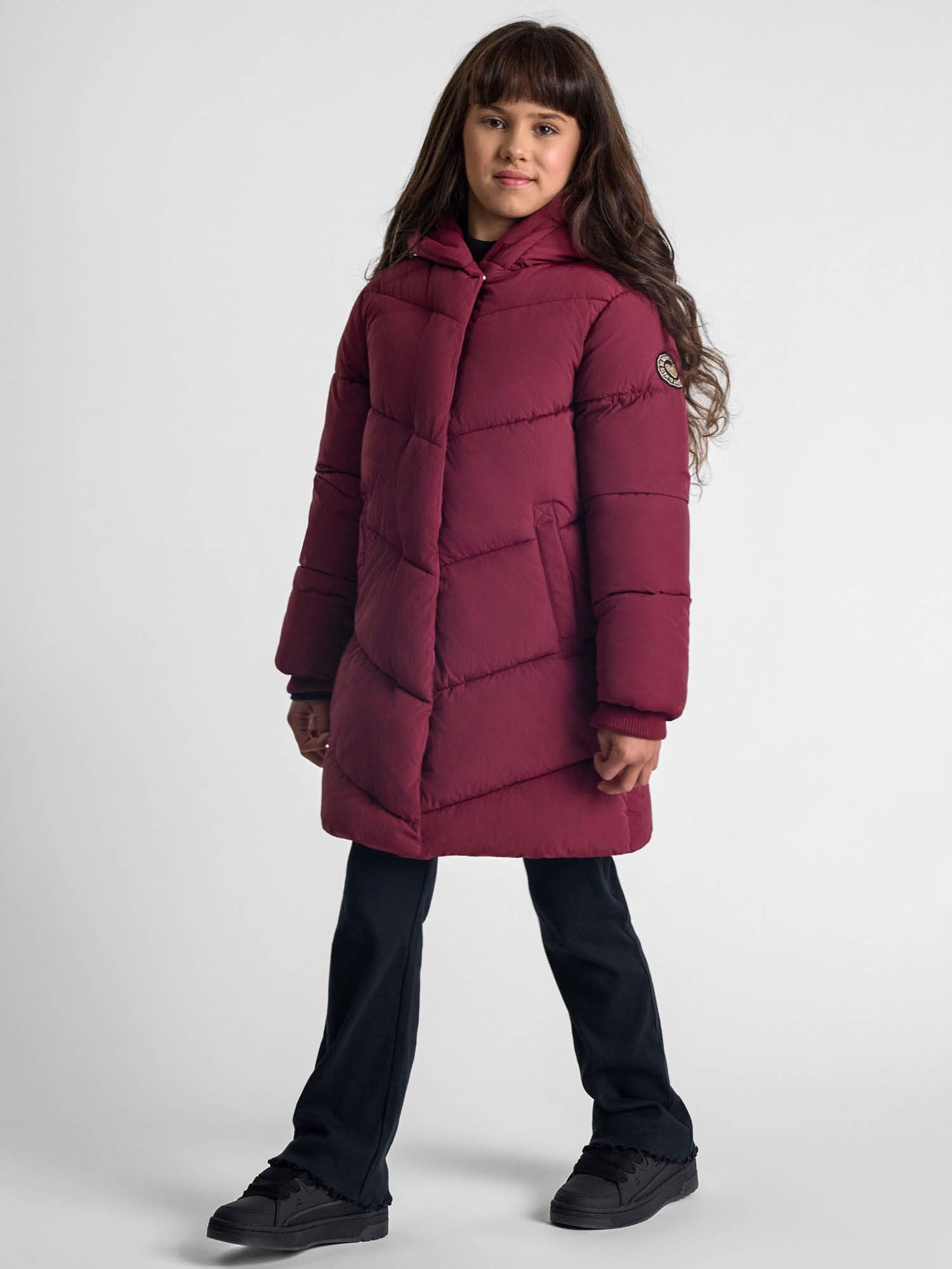 MINOTI Winterjacke Lange, gesteppte Winterjacke mit Reißverschluss (2–14y)