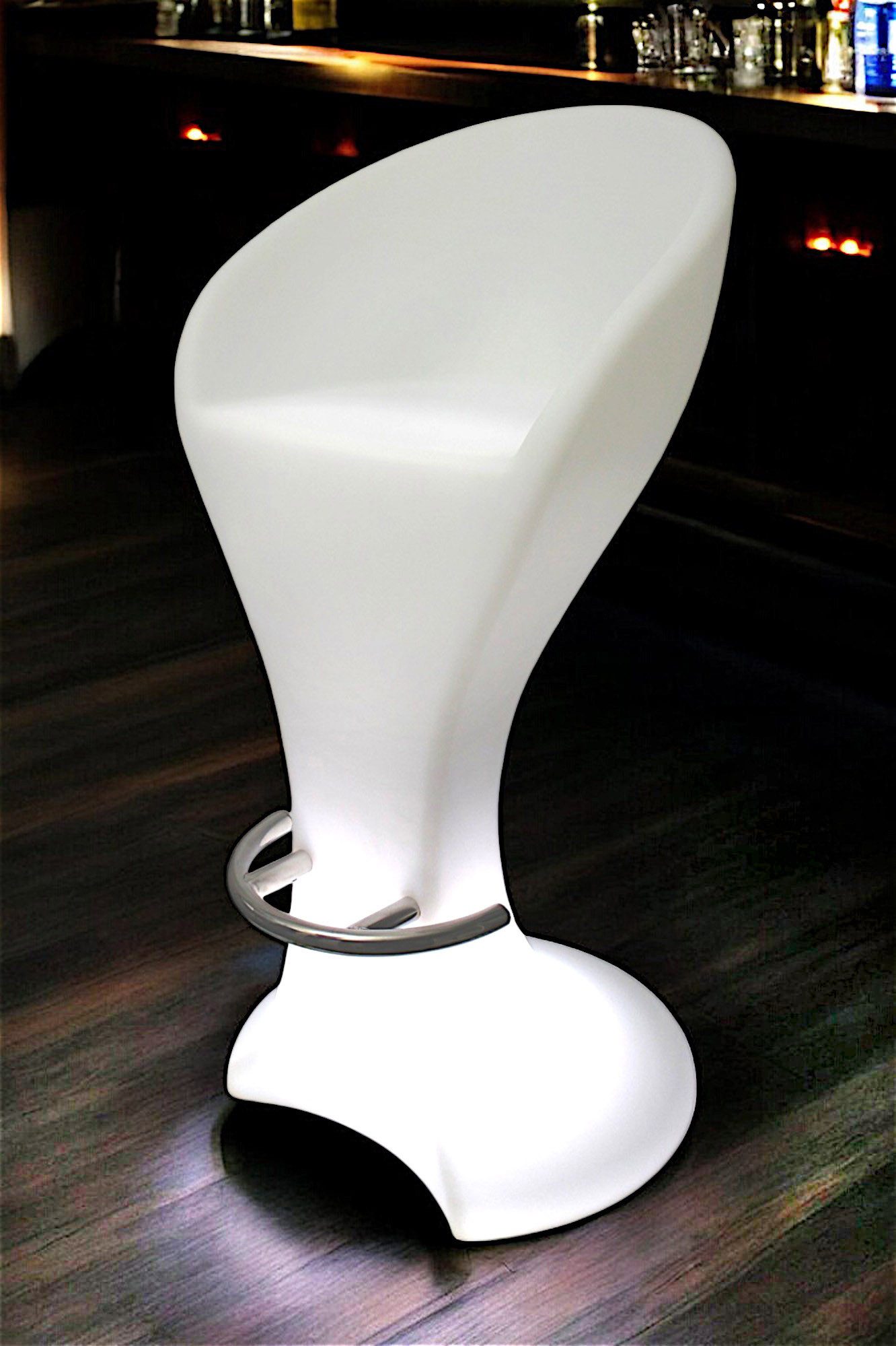 Arnusa Barhocker LED beleuchtet Akku kabellos Barstuhl mit Lehne modern, 10 günstig online kaufen