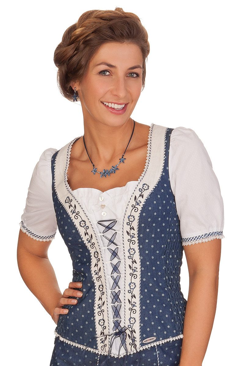 Spieth & Wensky Trachtenshirt Блузкиshirt - FIDSCHI - blau