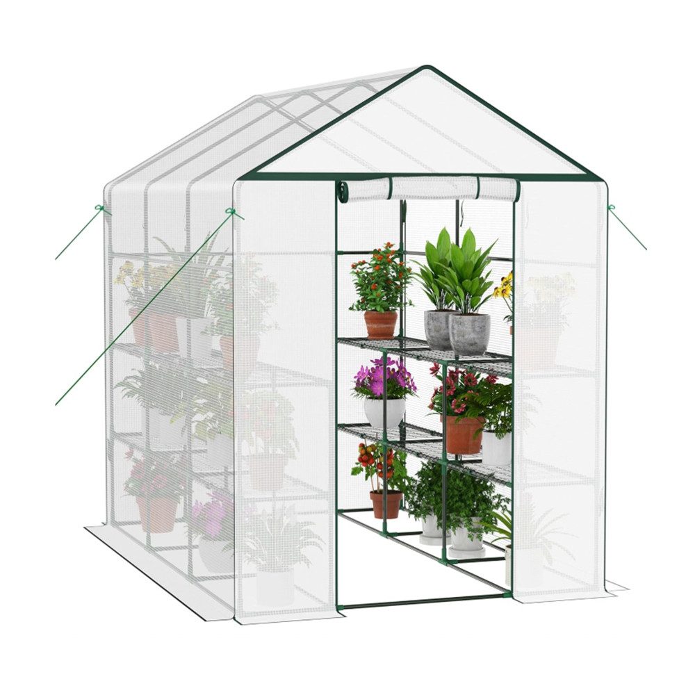 GarveeMore Gewächshaustür Gewächshaus-Kit für Outdoor Portable mit Mesh Side Windows