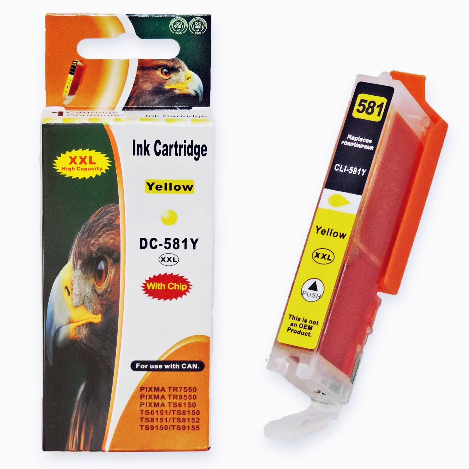 Canon weitere) XXL, TS Tintenpatrone Multipack XXL, 5-Farben Pixma PGI-580 (für CLI-581 2078C005 Canon 8150 und Kompatibel D&C