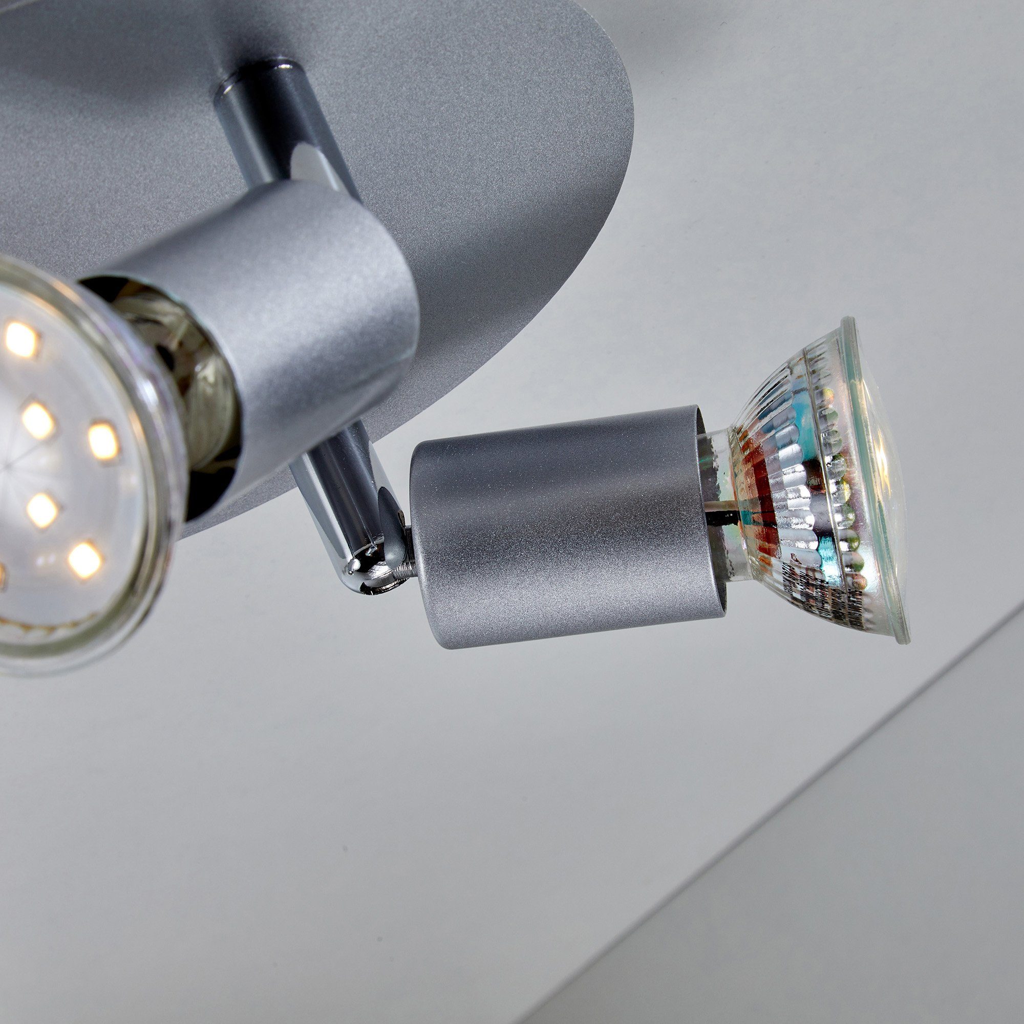 B.K.Licht schwenkbar, GU10 GU10 warmweiß Deckenspots inkl. Lunis wechselbar, LED Deckenleuchte Warmweiß, 3W 250LM LED 3, LED
