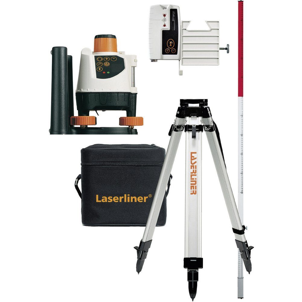 LASERLINER Nivelliergerät Laserliner BeamControl-Master 120 Rotationslaser inkl. Stativ Reichwe, (BeamControl-Master 120)