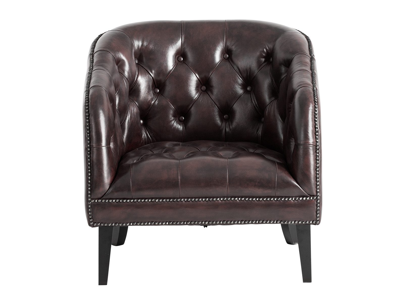 massivum Sessel Chesterfield Oakland Clubsessel Echtleder (1-St)