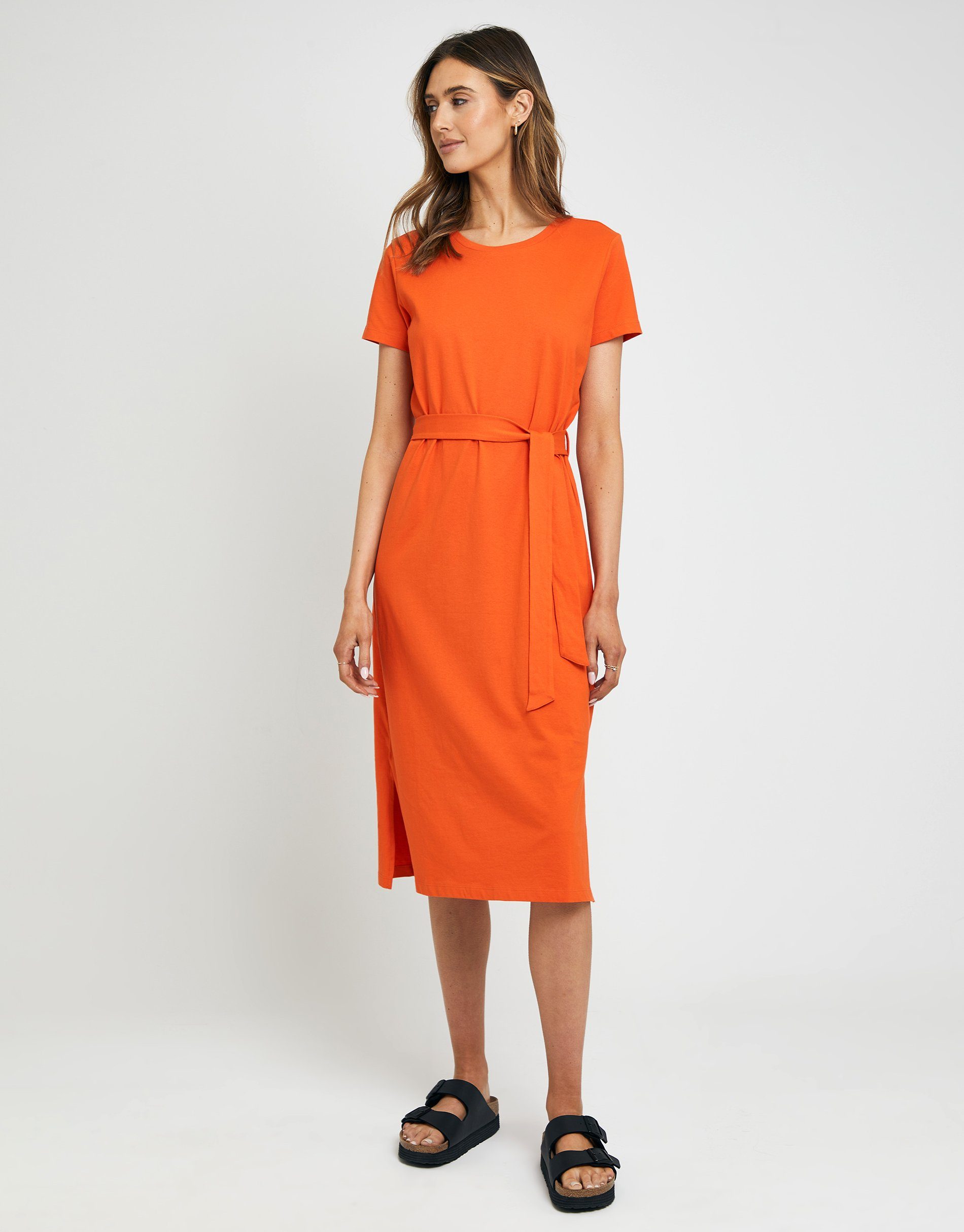 Threadbare Sommerkleid THB Gemma Midi Orange