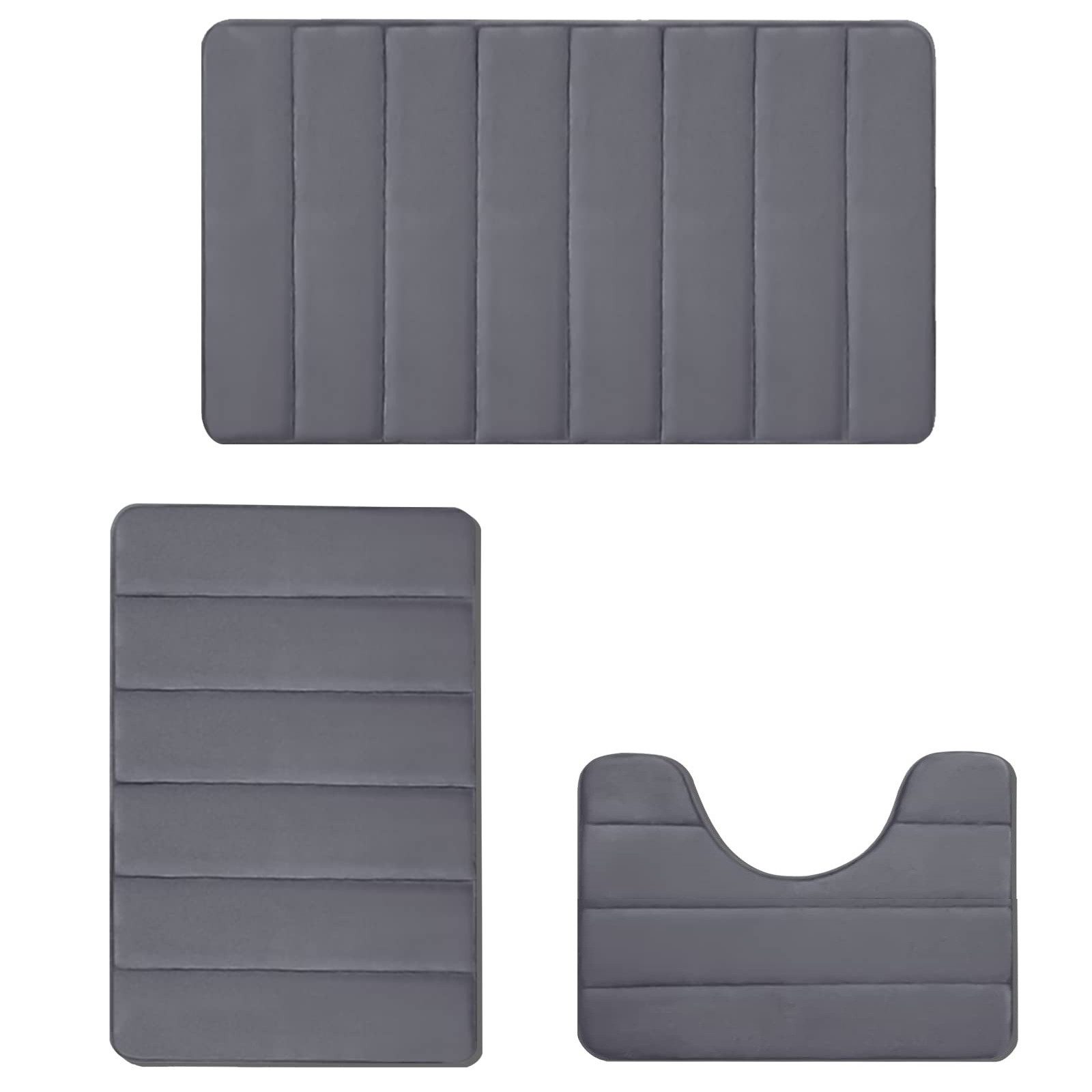 OKWISH Badematte 3er Badematten Set Badvorleger günstig online kaufen
