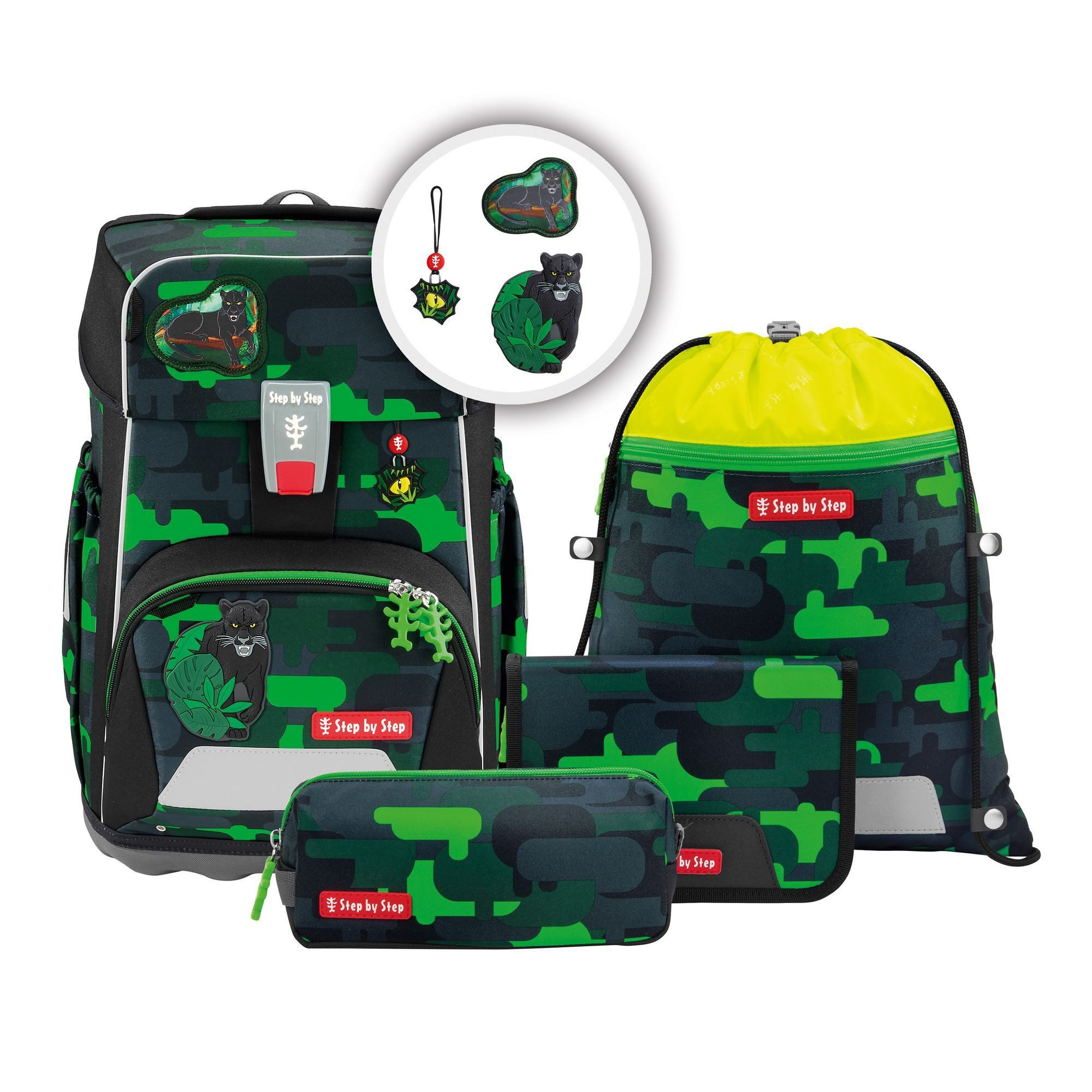 Step by Step Schulranzen Giant (5-tlg), Polyester