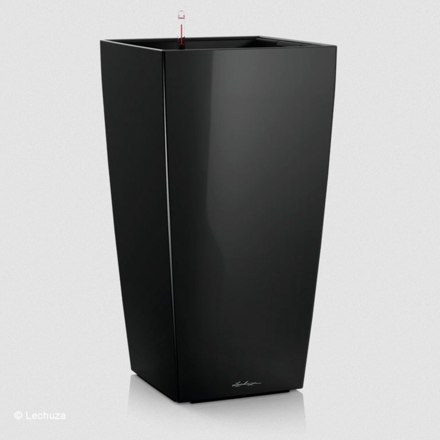 Lechuza® Pflanzkübel Lechuza Pflanzsäule Cubico 50 schwarz hochglanz 18