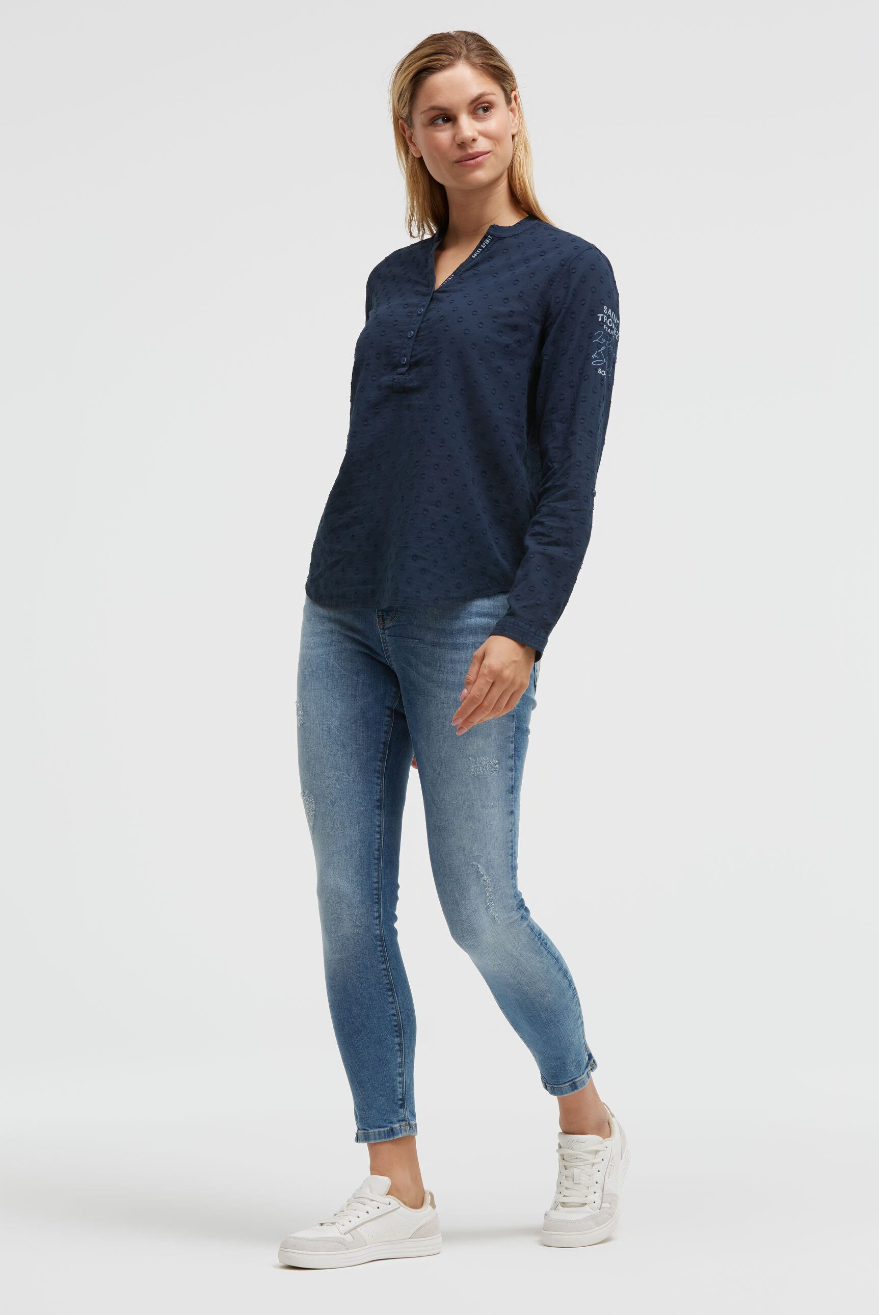 SOCCX Langarmbluse im Turn-Up-Look