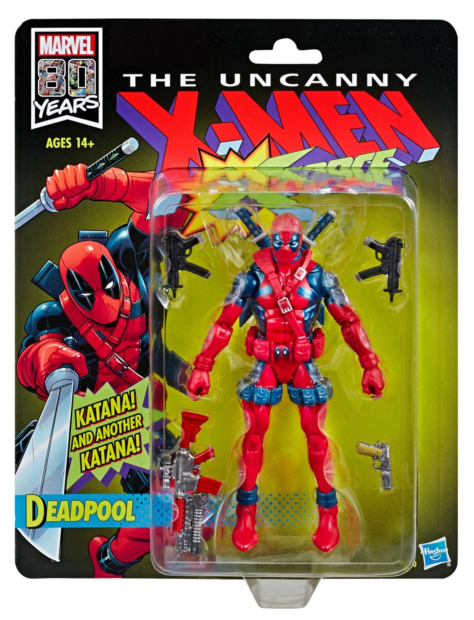 Hasbro Actionfigur Marvel Legends Retro Marvel 80th Anniversary X-Force Deadpool 6 Inch A