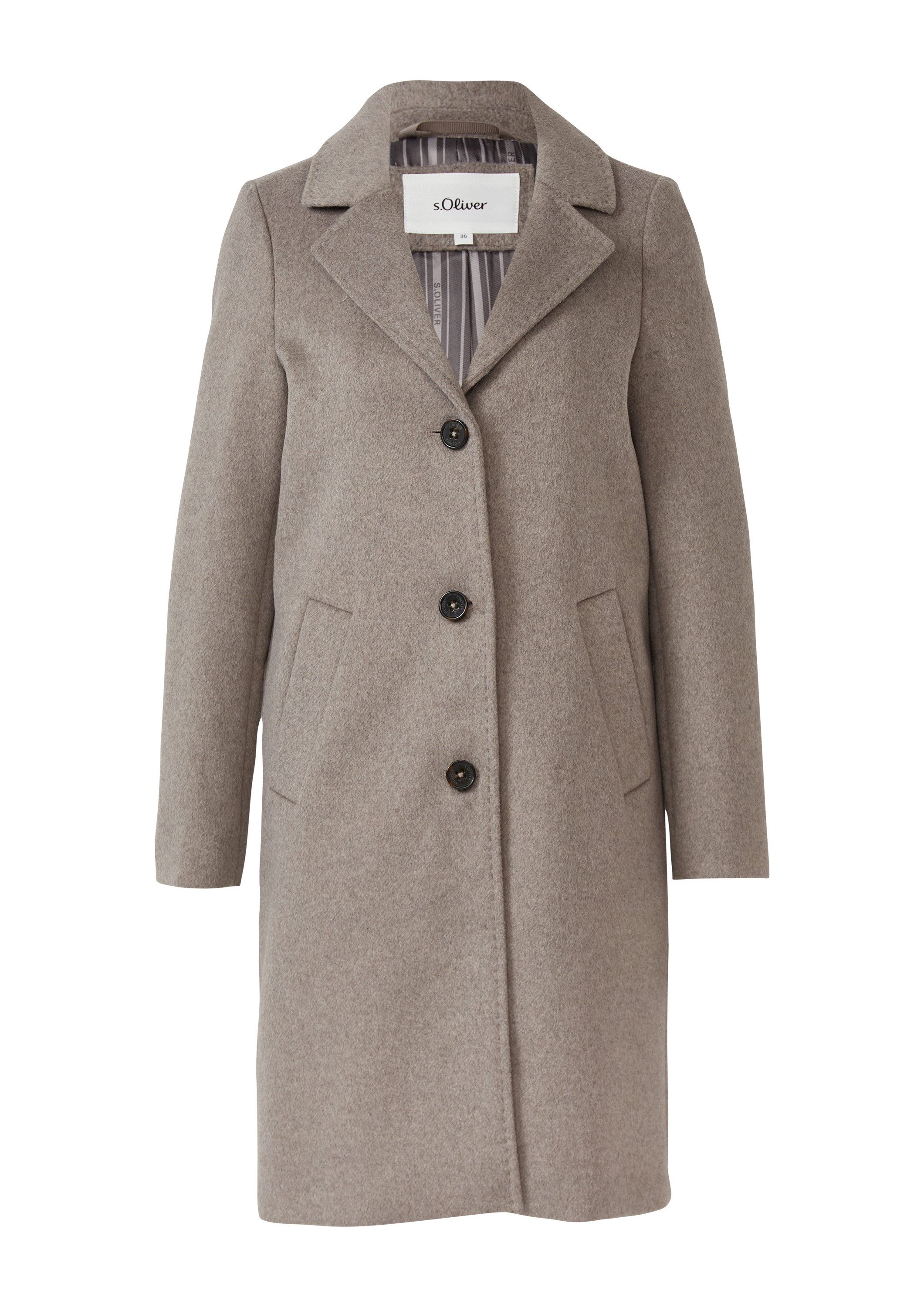 s.Oliver Wintermantel Outdoor-Mantel Mantel aus Wollmix mit Reverskragen günstig online kaufen