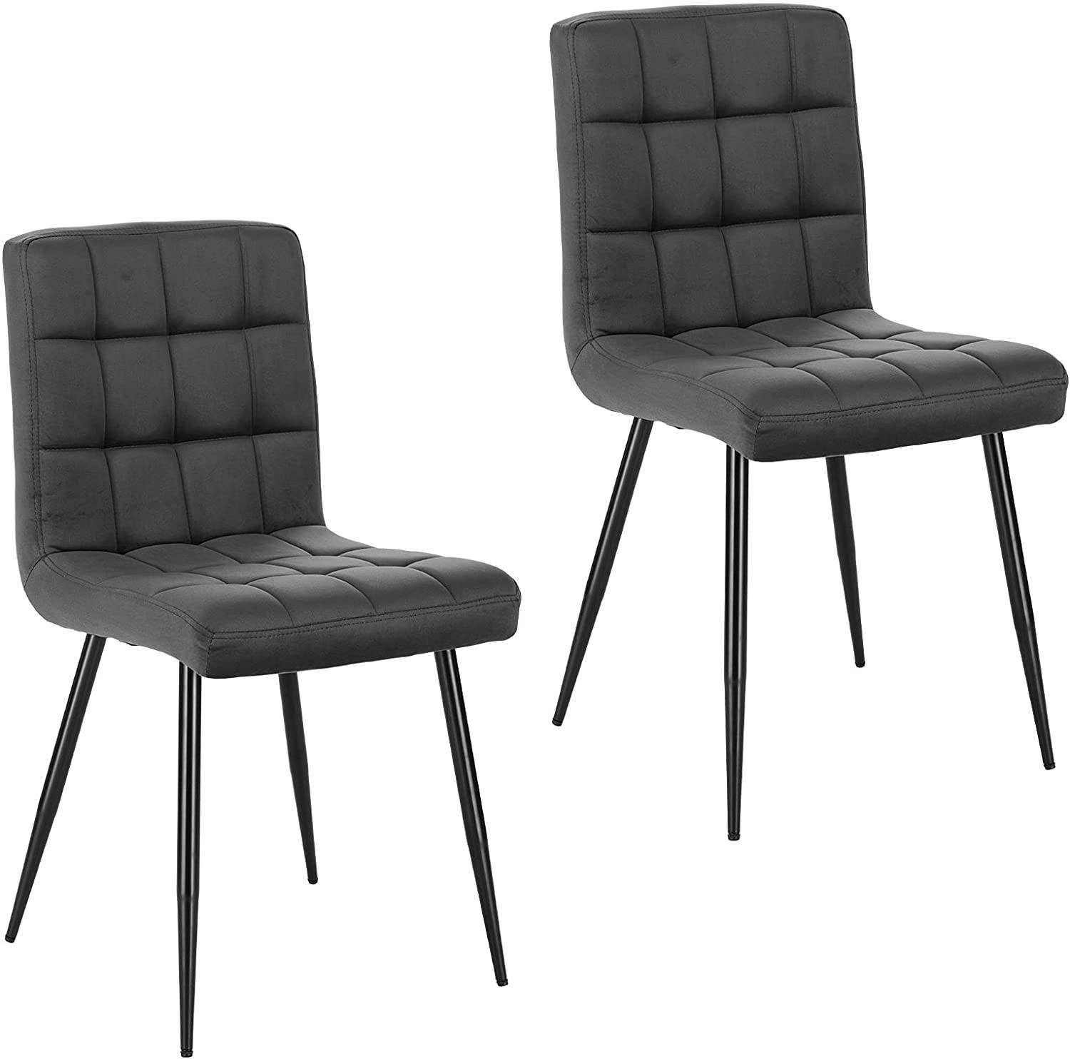 EUGAD Esszimmerstuhl (2 St), Rückenlehne, Metallbeine, günstig online kaufen