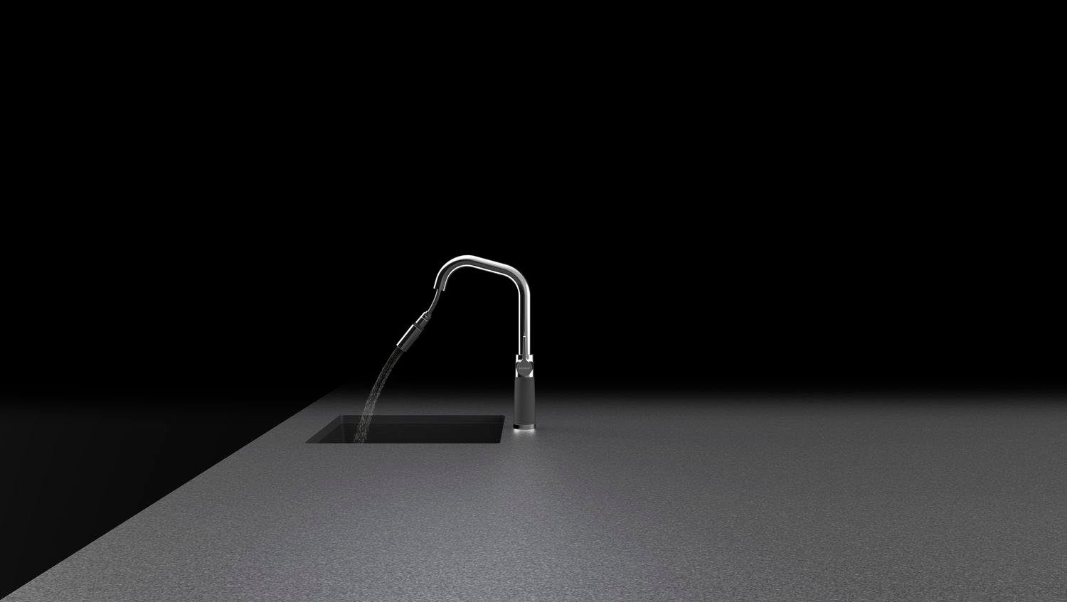 Schock Küchenarmatur SC-530 SB ausziehbar, Strahl-Brause, Rückflussverhinderer, Schwenkbereich 120°