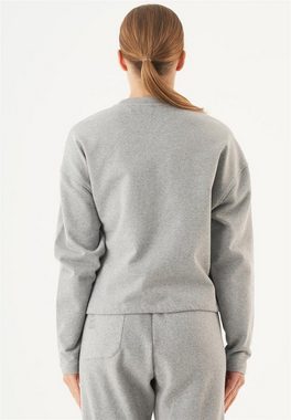 ORGANICATION Sweatshirt Seda-Women's Loose Fit Sweatshirt in Grey Melange