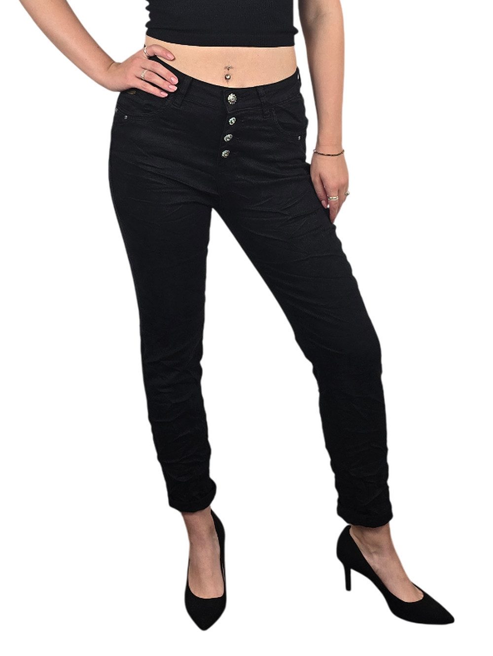 Karostar Slim-fit-Jeans Damen Karostar 4 Knöpfe 36 - 48