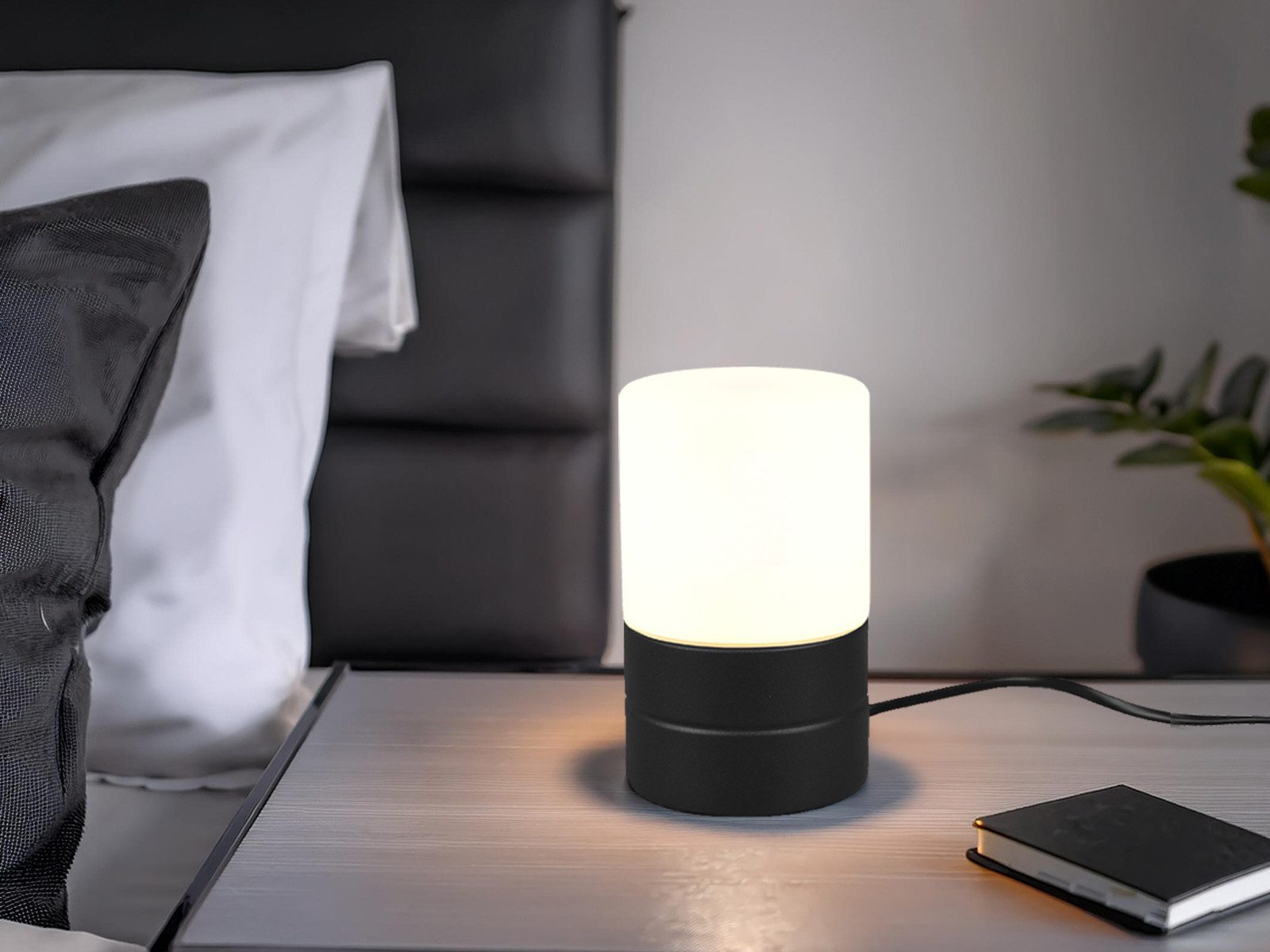 TRIO Leuchten LED Nachttischlampe, Dimmfunktion, LED wechselbar, warmweiß, günstig online kaufen