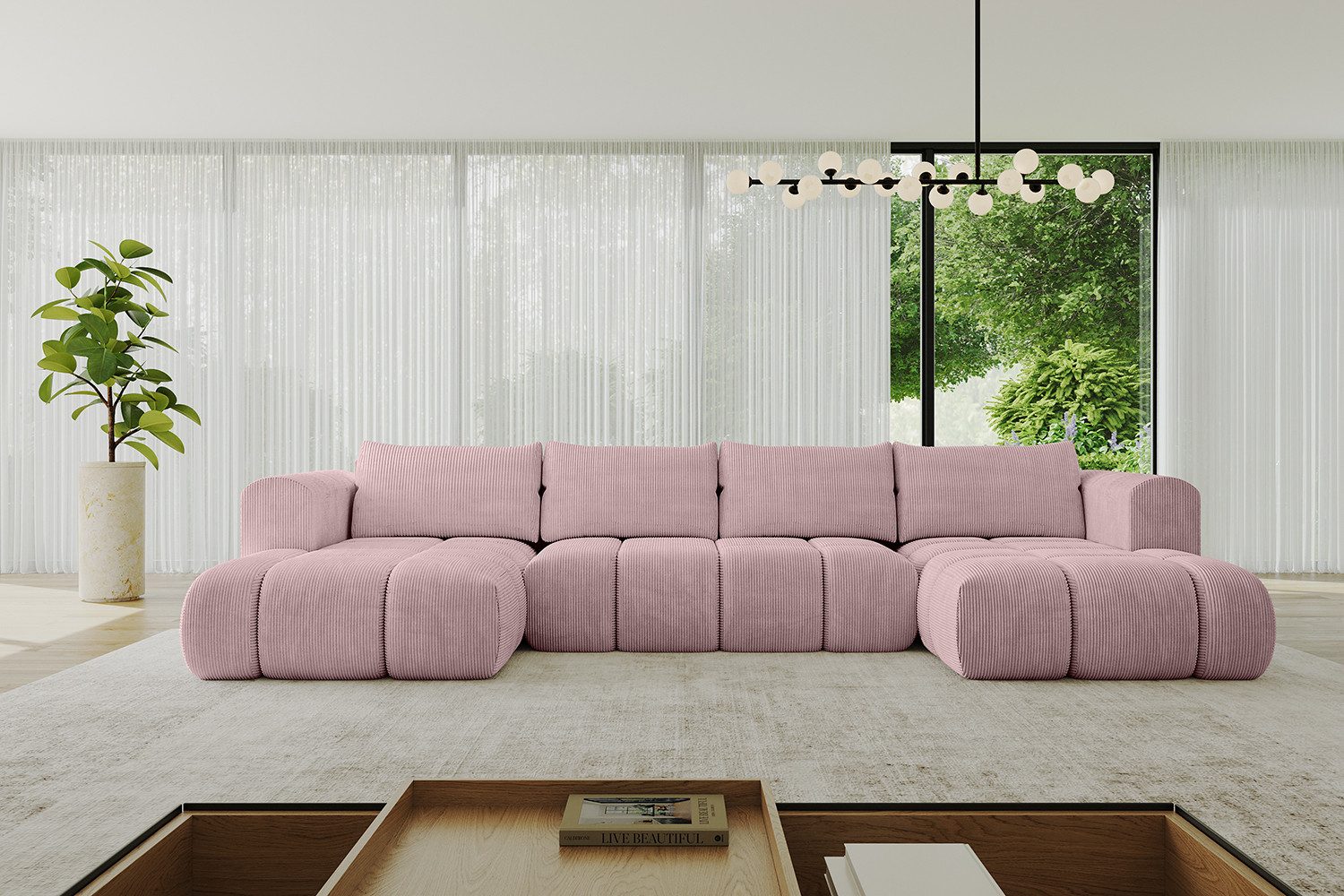ALTDECOR Wohnlandschaft CLOUD-U, Couch mit Schlaffunktion, günstig online kaufen