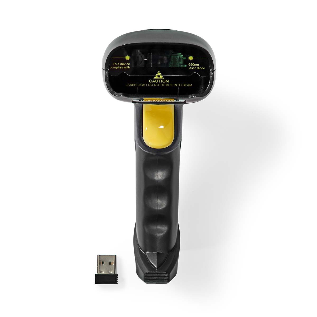 Nedis BSCNW1D100BK Handscanner, (inventur und lager, funkscanner 50 m, 300 scans s, akku langlaufzeit)