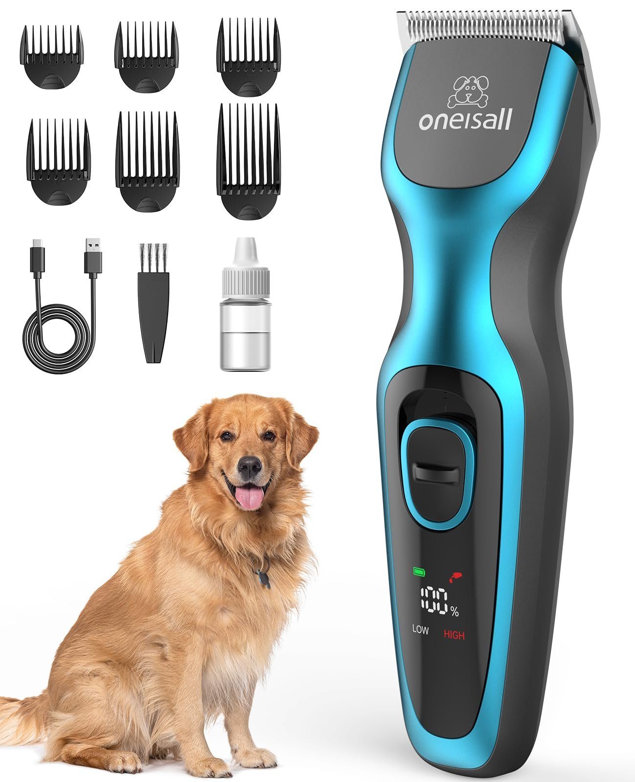 Purpurra Hundeschermaschine oneisall Leise Hundeschermaschine, Profi Schermaschine Hund Katze von Purpurra