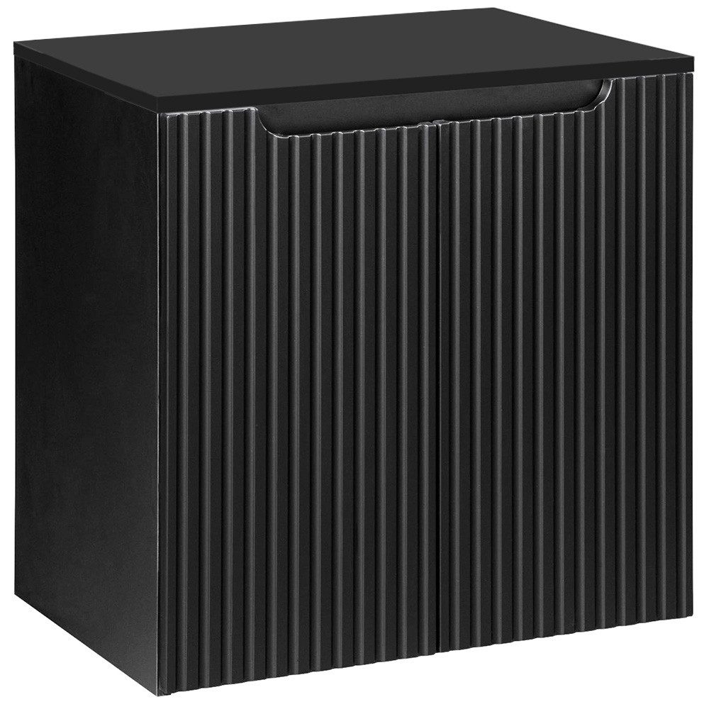 Lomadox Waschbeckenschrank NEWPORT-56-BLACK 60 cm Waschtisch-Unterschrank günstig online kaufen