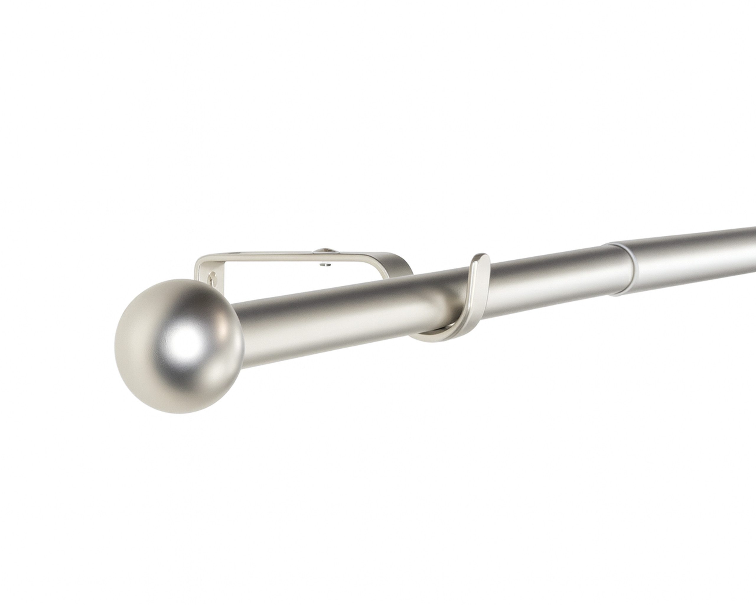 Deco-Raum Gardinenstange Flexa Stilgarnitur Set ausziehbar, Ø 19 mm, 1-läufig, ausziehbar, Wandmontage, verschraubt, Metall, perfekt für Dekoschals Gardinen