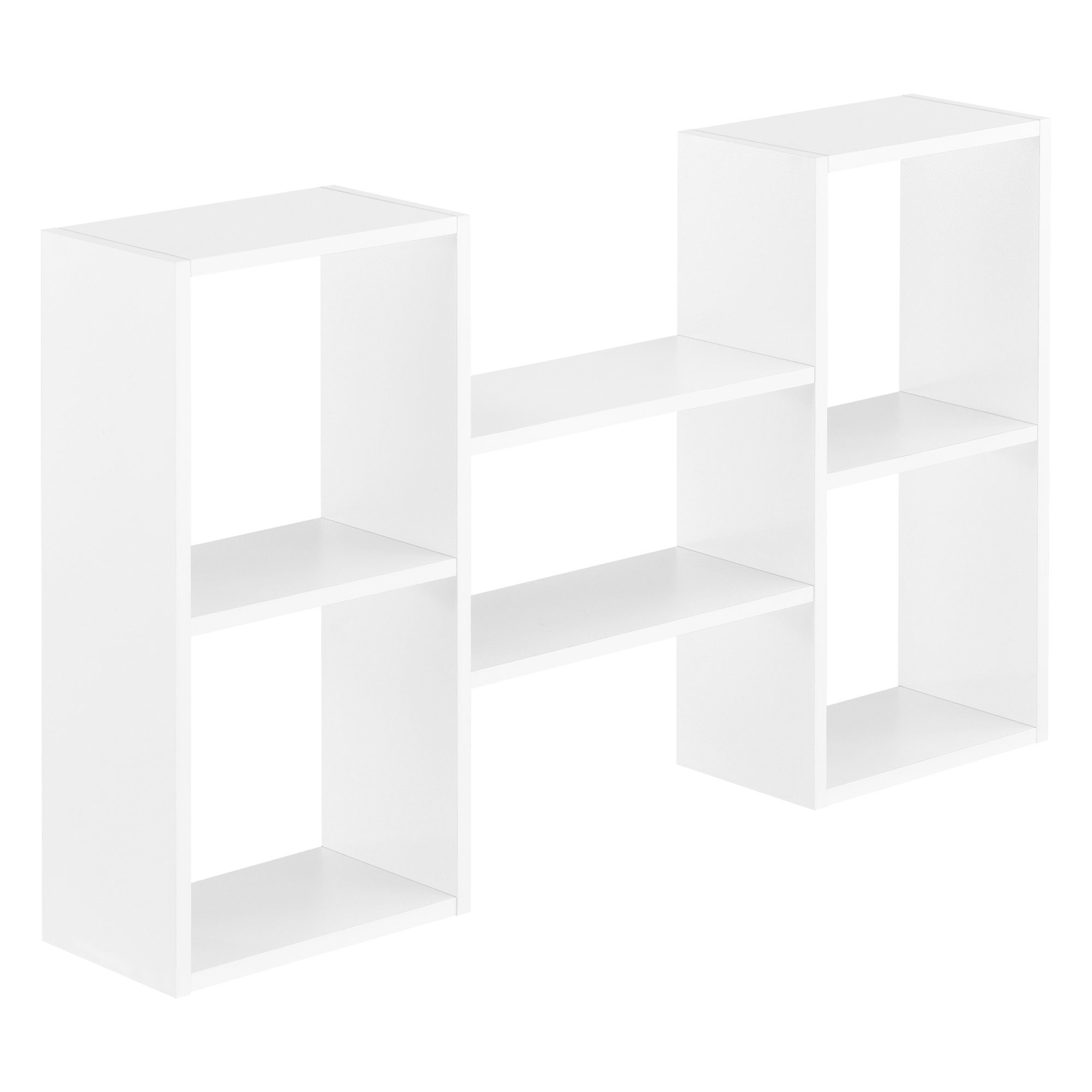 en.casa Wandregal, »Lillesand« Bücherregal mit 5 Ablagen 101x18x60cm Weiß günstig online kaufen