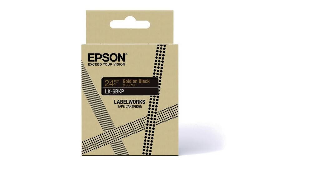 Epson Gift Tape - Schwarz / Schrift Gold 24mm Tintenpatrone