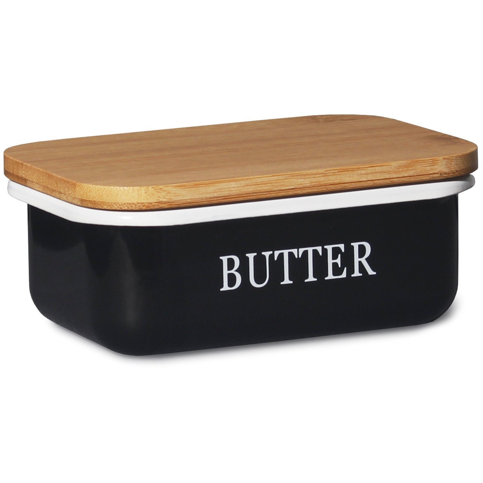 Zedelmaier Butterdose Butterdose,Butterglocke für 250g Butter,mit nachhaltigem holzdeckel, (Packung, HYH001&4)