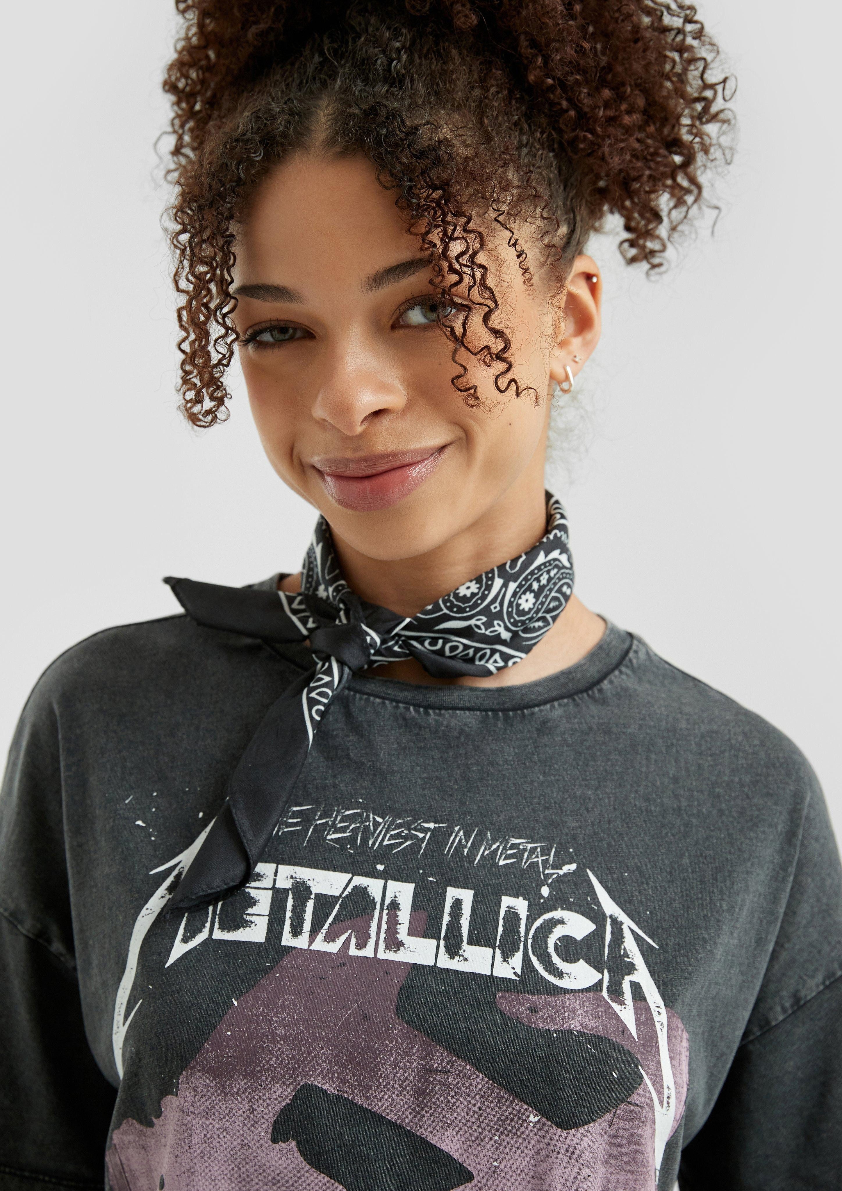QS Kurzarmshirt Metallica® Band-Shirt mit Wascheffekt günstig online kaufen