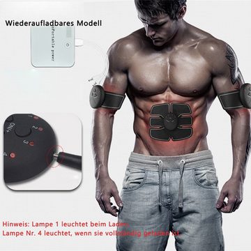 Dekorative EMS-Bauchmuskeltrainer EMS Bauchtrainer Set, Trainingsgerät, Muskelstimulator, (3-tlg), USB wiederaufladbarer tragbarer Muskelstimulator