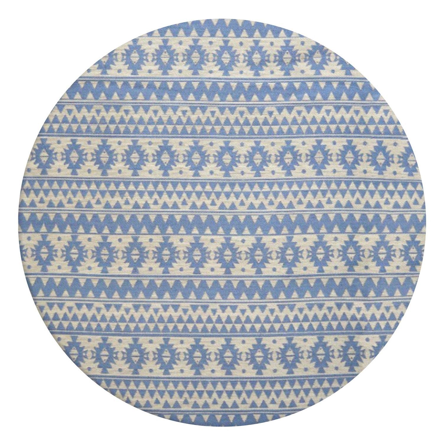 Teppich Boss Teppich Flachgewebe Teppich Severin 210 - Hellblau, rund, Höhe: 5 mm