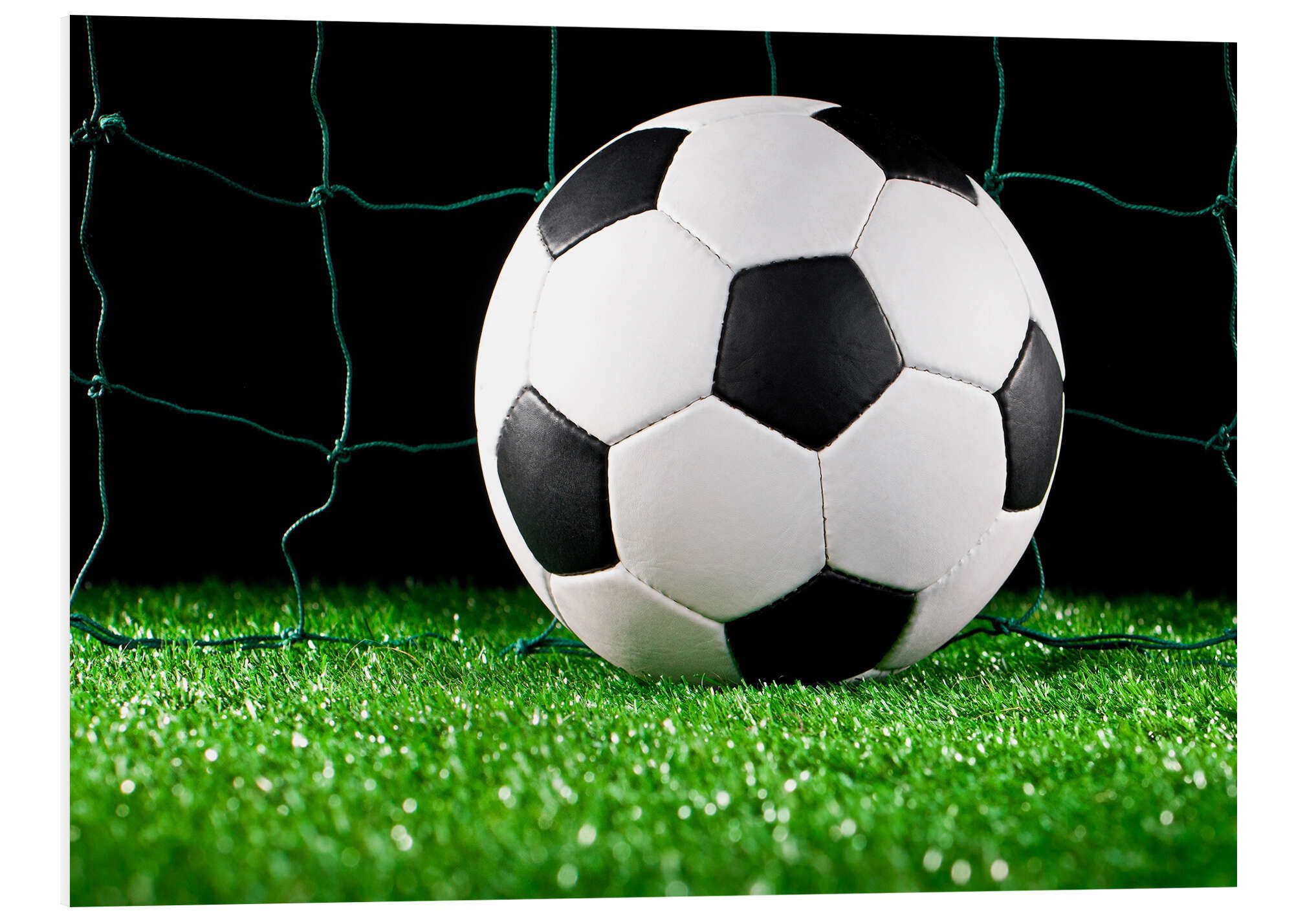 Posterlounge Forex-Bild Editors Choice, Fußball im Tor, Fotografie
