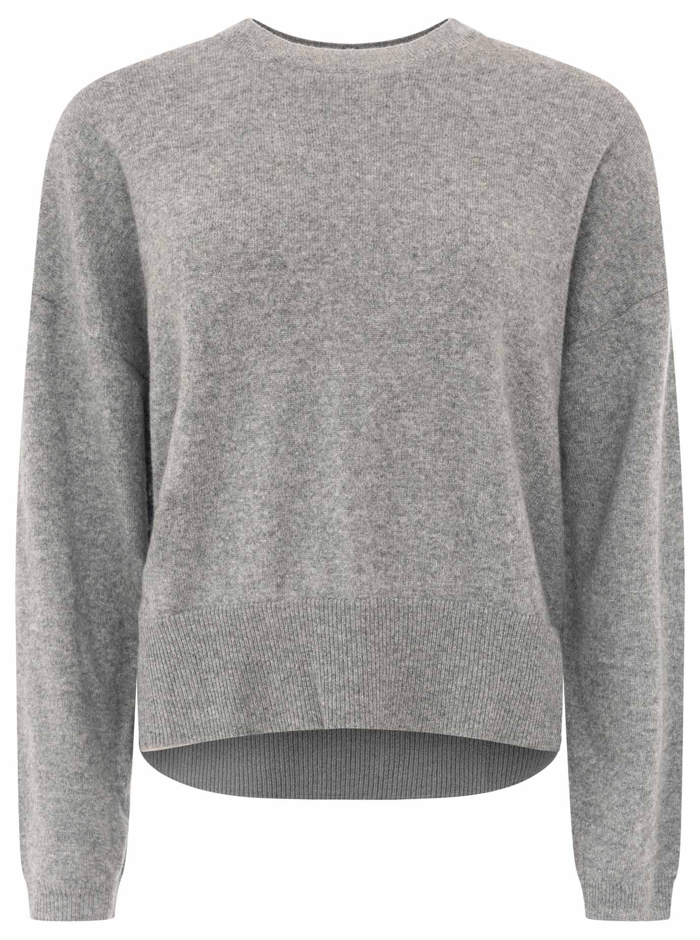 Zwillingsherz Kaschmirpullover Kastiger Rundhalspullover