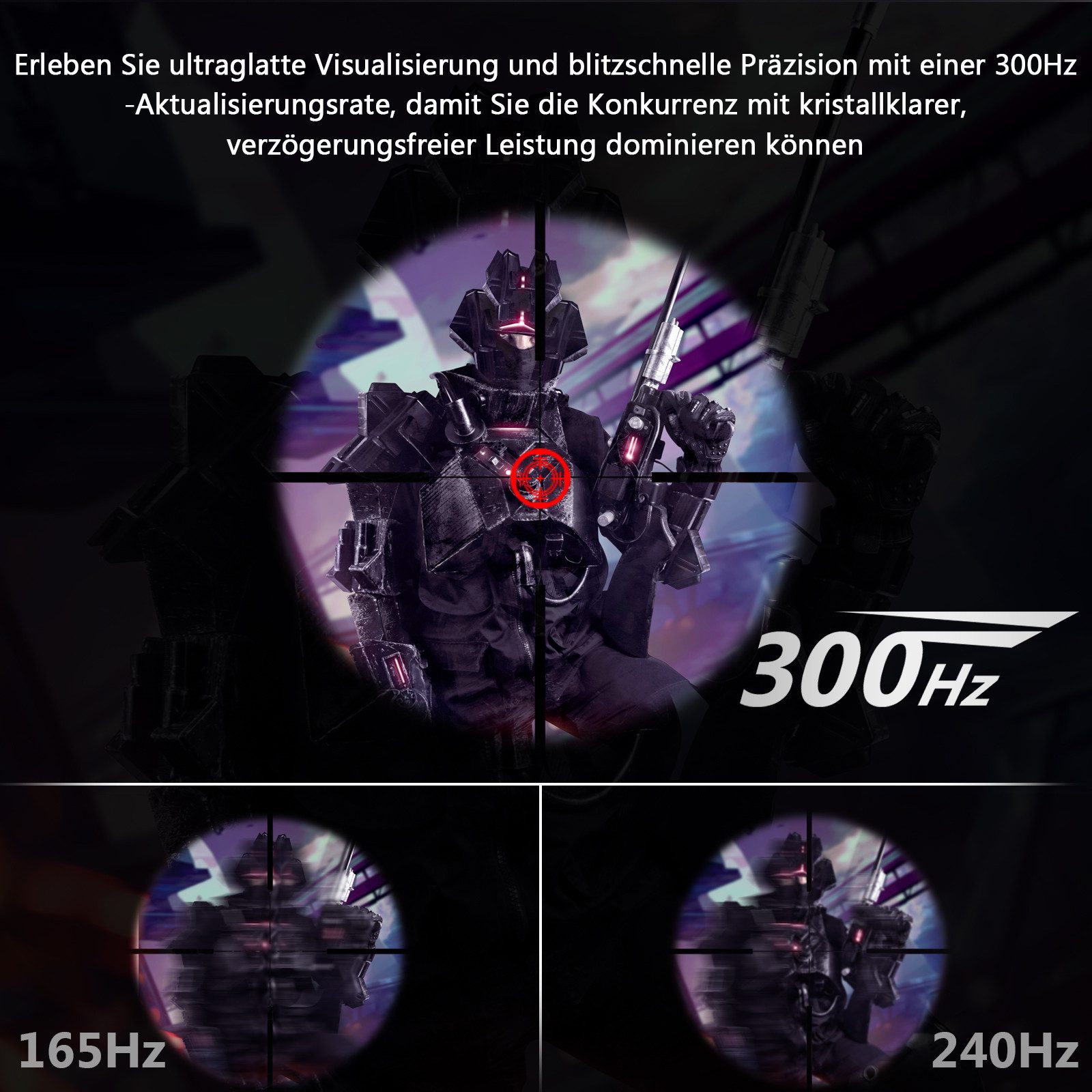 Z-EDGE 24.5" 300Hz (DP) IPS FHD LED 1ms 300cd/m² 16:9 Gaming-Monitor (62,2 cm/24.5 ", 1920 x 1080 px, Full HD, 1 ms Reaktionszeit, 300 Hz, IPS)