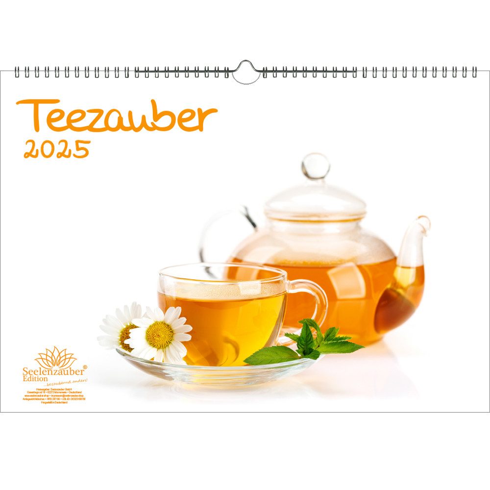 Seelenzauber Wandkalender Teezauber DIN A3 Kalender für 2025 Tee