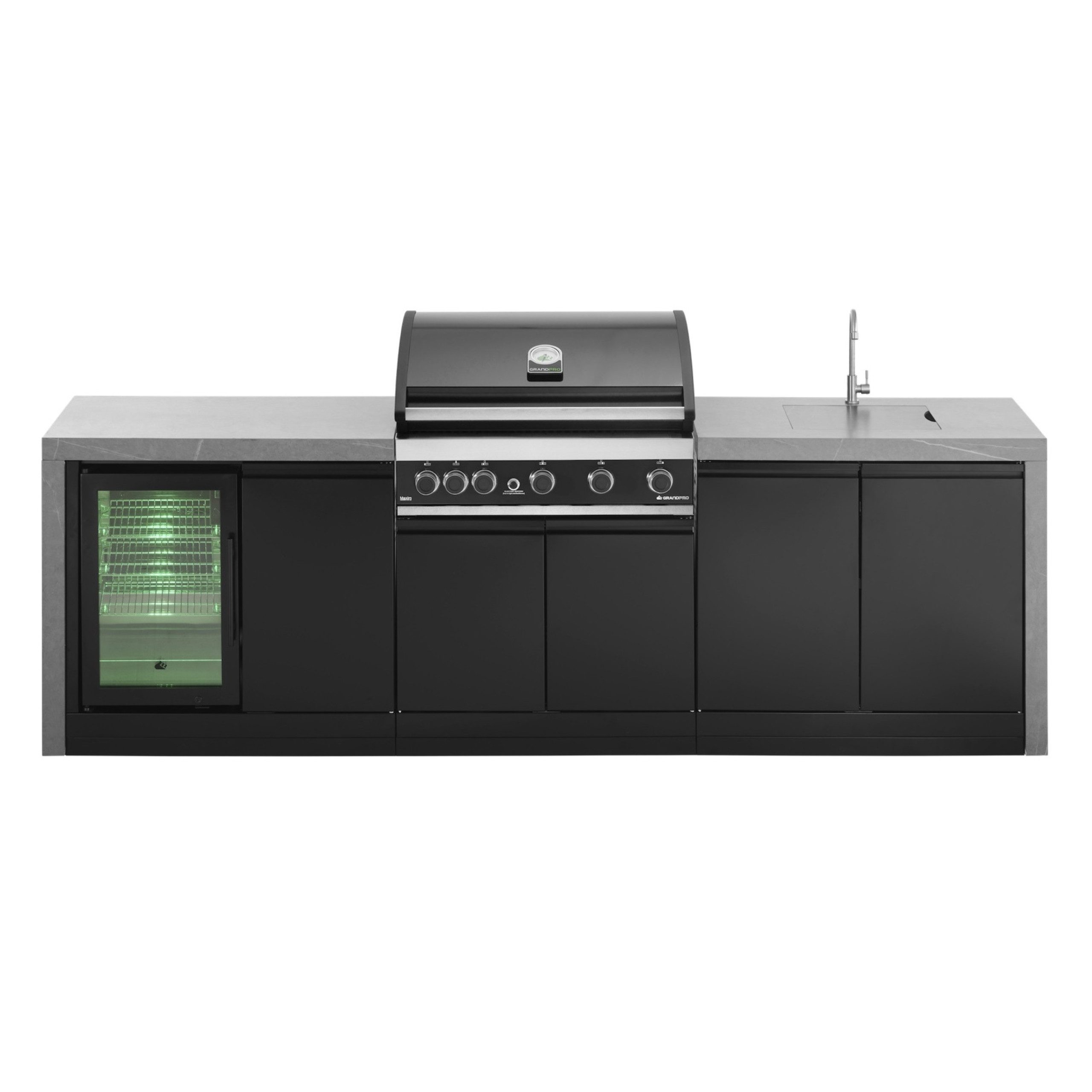 Grandpro Gasgrill Grandpro Outdoorküche 274 Waterfall Series Küchenmodul mit Maxim G5
