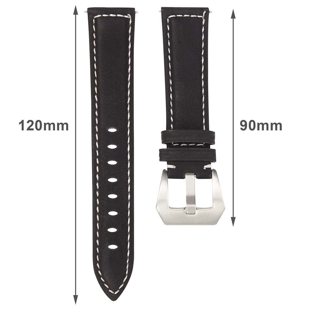 für Schnalle, Smartwatch-Armband Uhren, mit 22mm Edelstahl Schwarz Armband 18mm Leder 24mm 20mm Ersatzarmband Uhrenarmband BTTO Silber