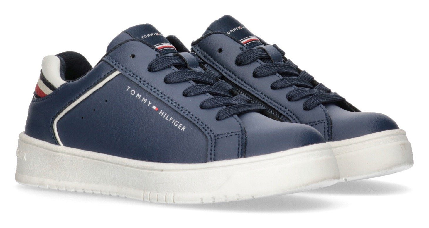 LACE-UP BLUE Sneaker LOW Tommy Look im CUT SNEAKER Hilfiger Retro