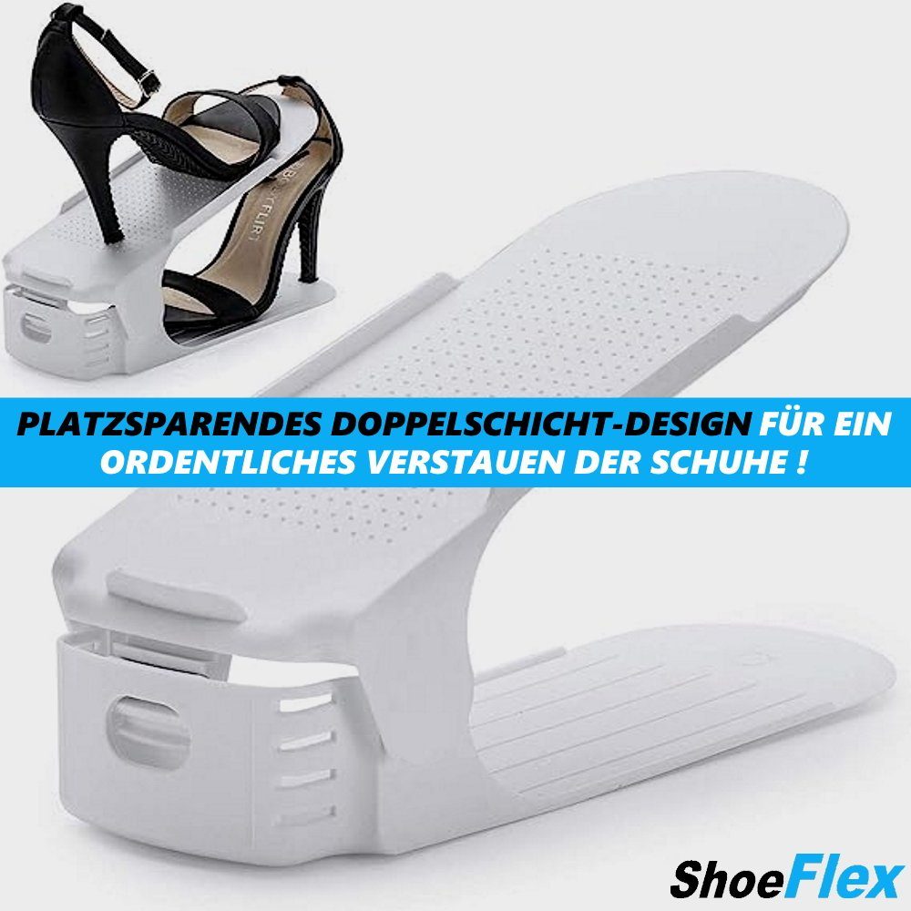 MAVURA Schuhordner Schuhschrank im mehr Set Schuhregal! Schuhhalter für ShoeFlex Schuhorganizer Schuhstapler Regal, 50% 6er Schuhstapler Platz