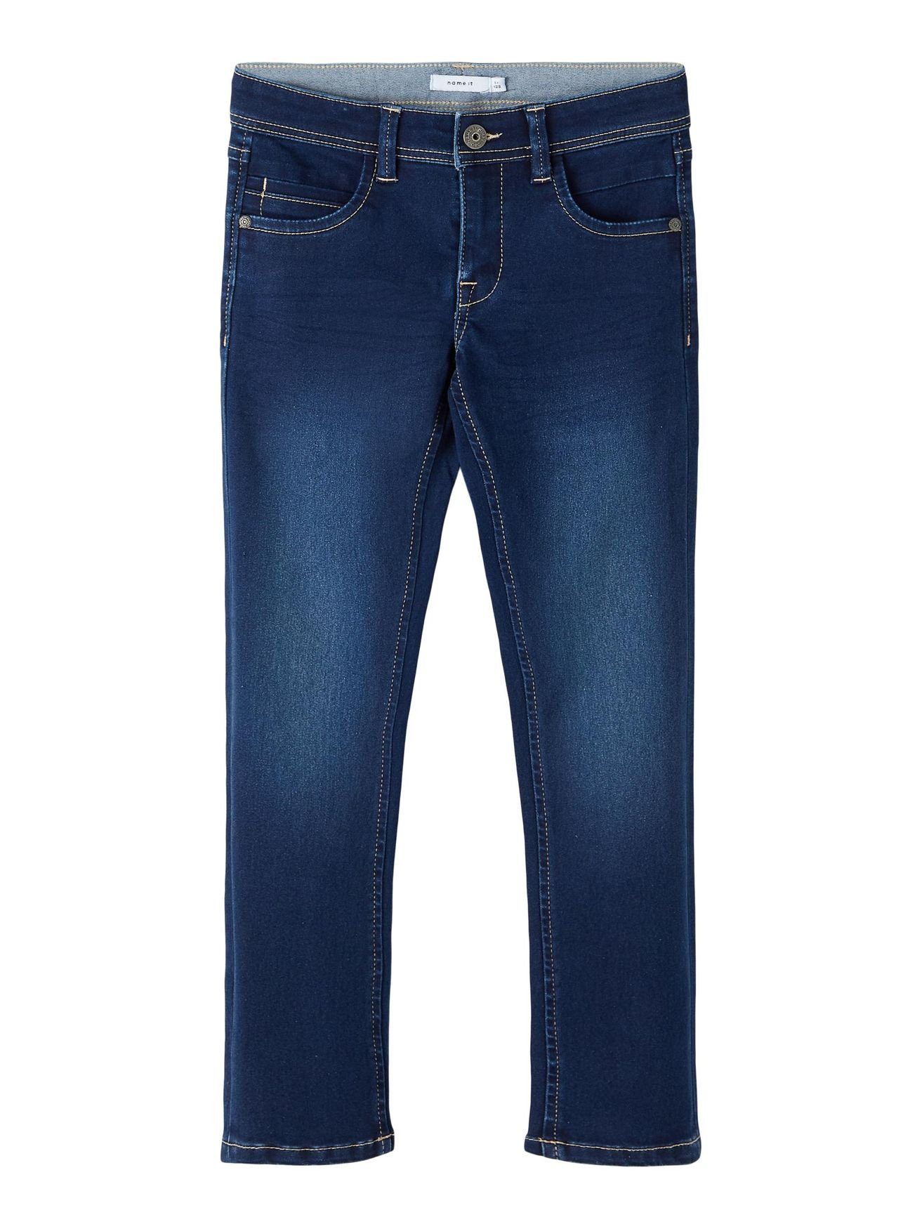 Jeans It NKMSILAS Dunkelblau Regular-fit-Jeans Denim Name Slim 5492 in Fit