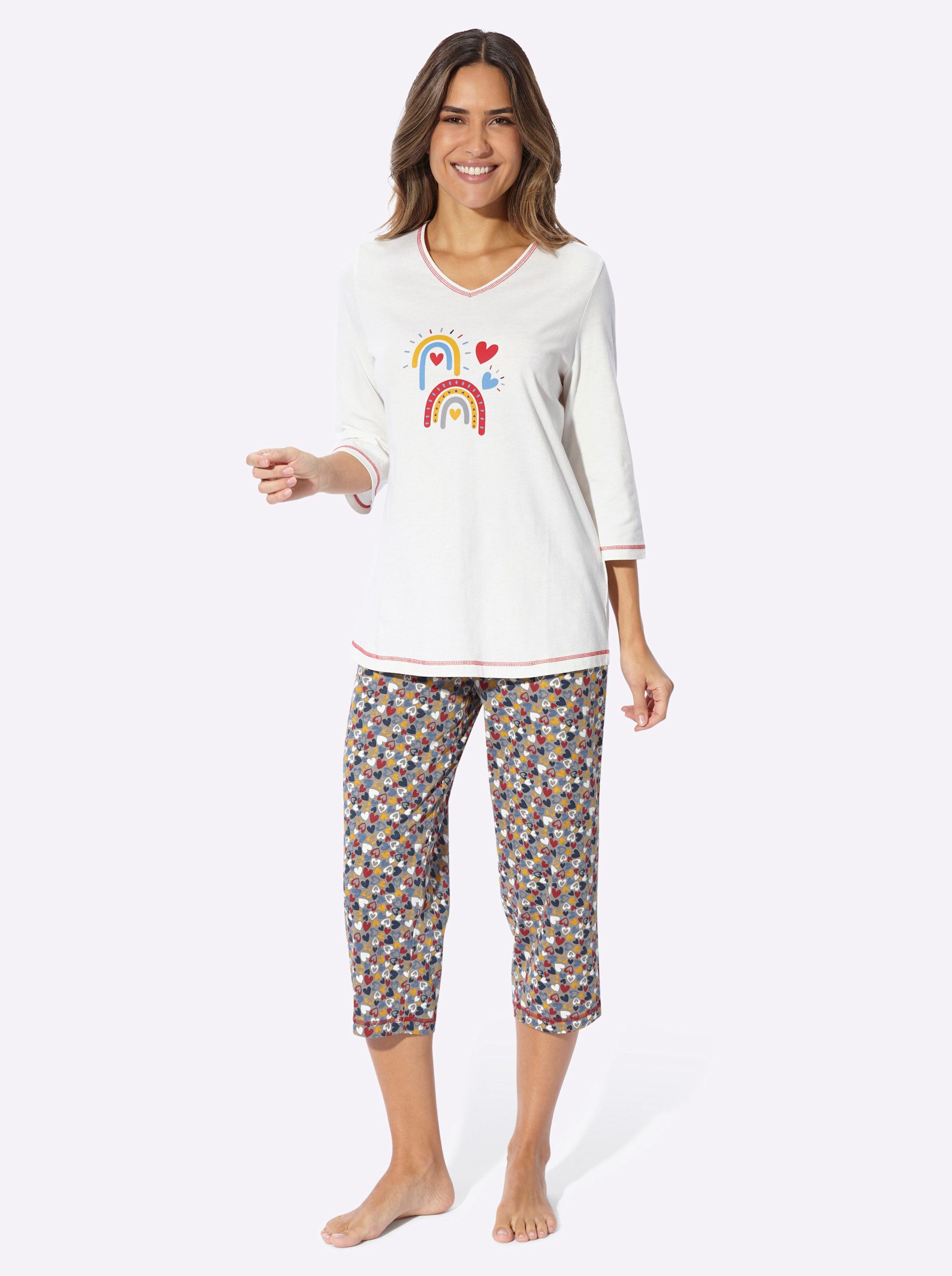 Sieh an! Schlafanzug Schlafanzug 3/4-Arm