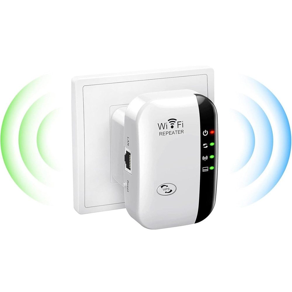 zggzerg WLAN Verstärke, WLAN Repeater 300 Mbps 2.4 GHz, WiFi Extender Booster WLAN-Router, WiFi Verstärker mit Repeater/AP Modus WPS-Funktion Internet Verstärker
