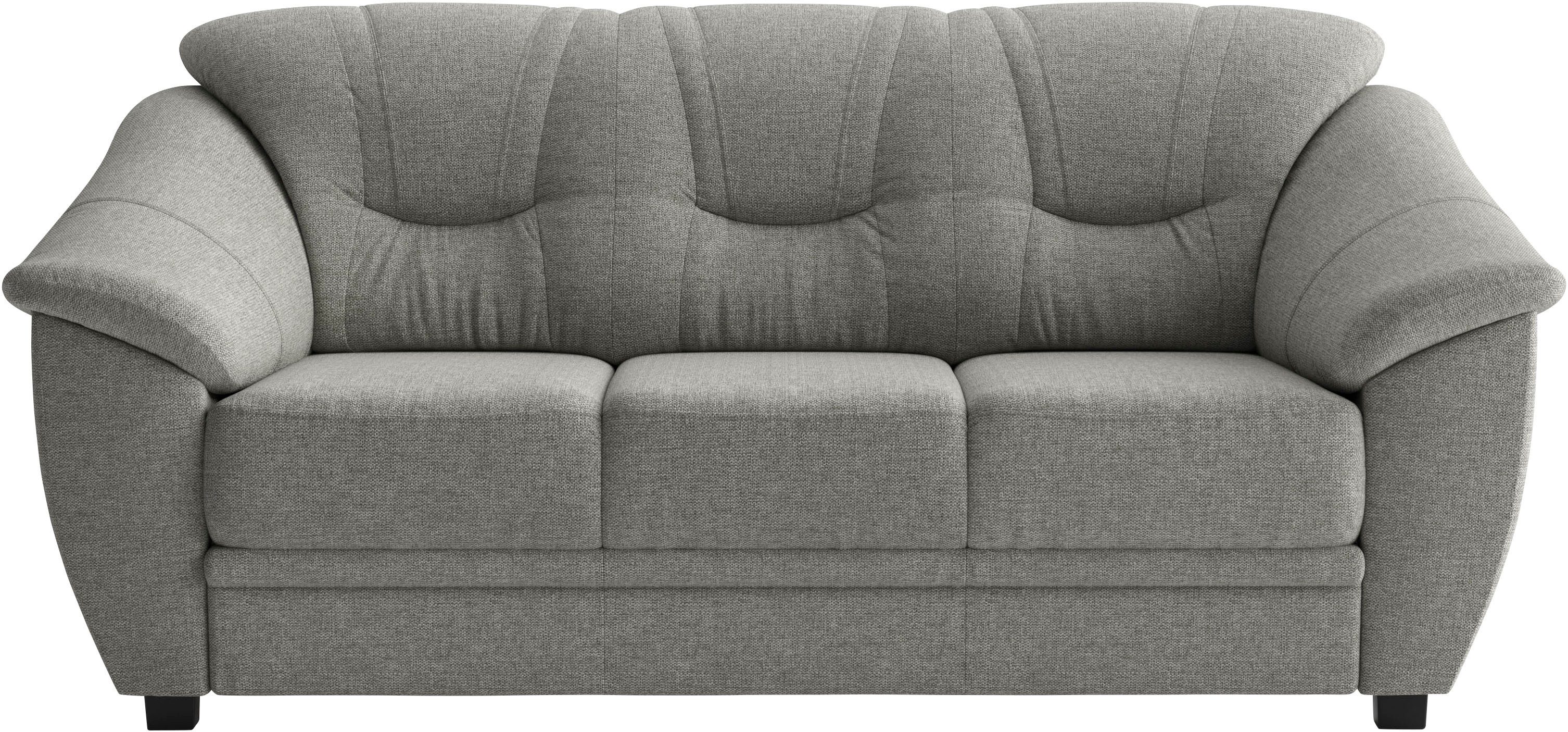 sit&more 3-Sitzer Savona, B: 198 cm, Federkern, Komfortsitzhöhe 46 cm, optional Schlaffunktion, Liegefläche 190x137cm, Stoff- & Lederauswahl