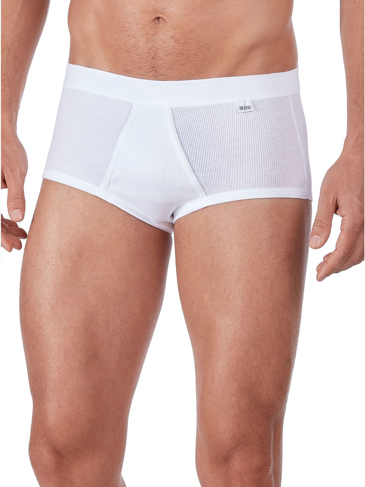 HUBER Slip Herren Slip mit Eingriff Cotton Double Rib (Stück, 1-St) mit eingriff