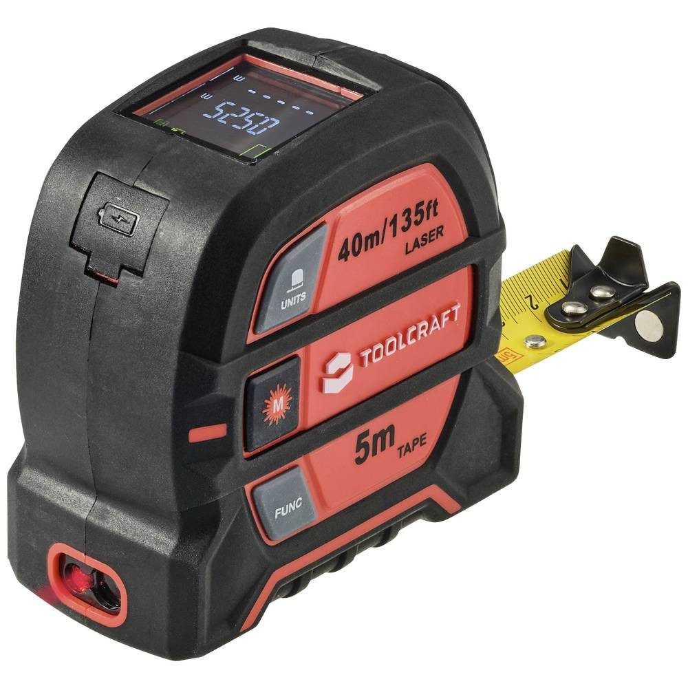 TOOLCRAFT Дальномер 2 in 1 Laser-Entfernungsmesser Max. 40 m mit