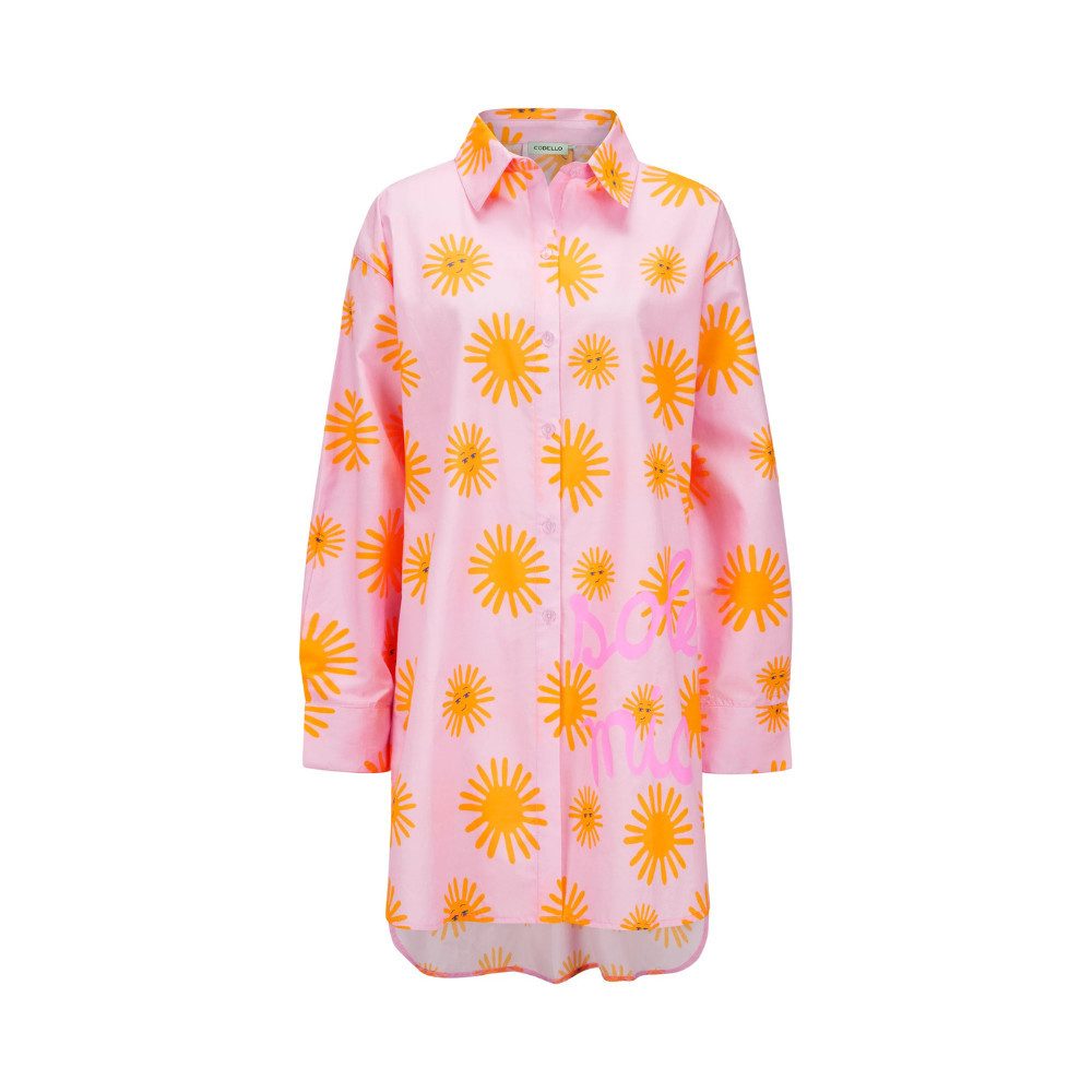Codello Longbluse Codello Bluse mit Sonnen-Motiven und Schriftzug