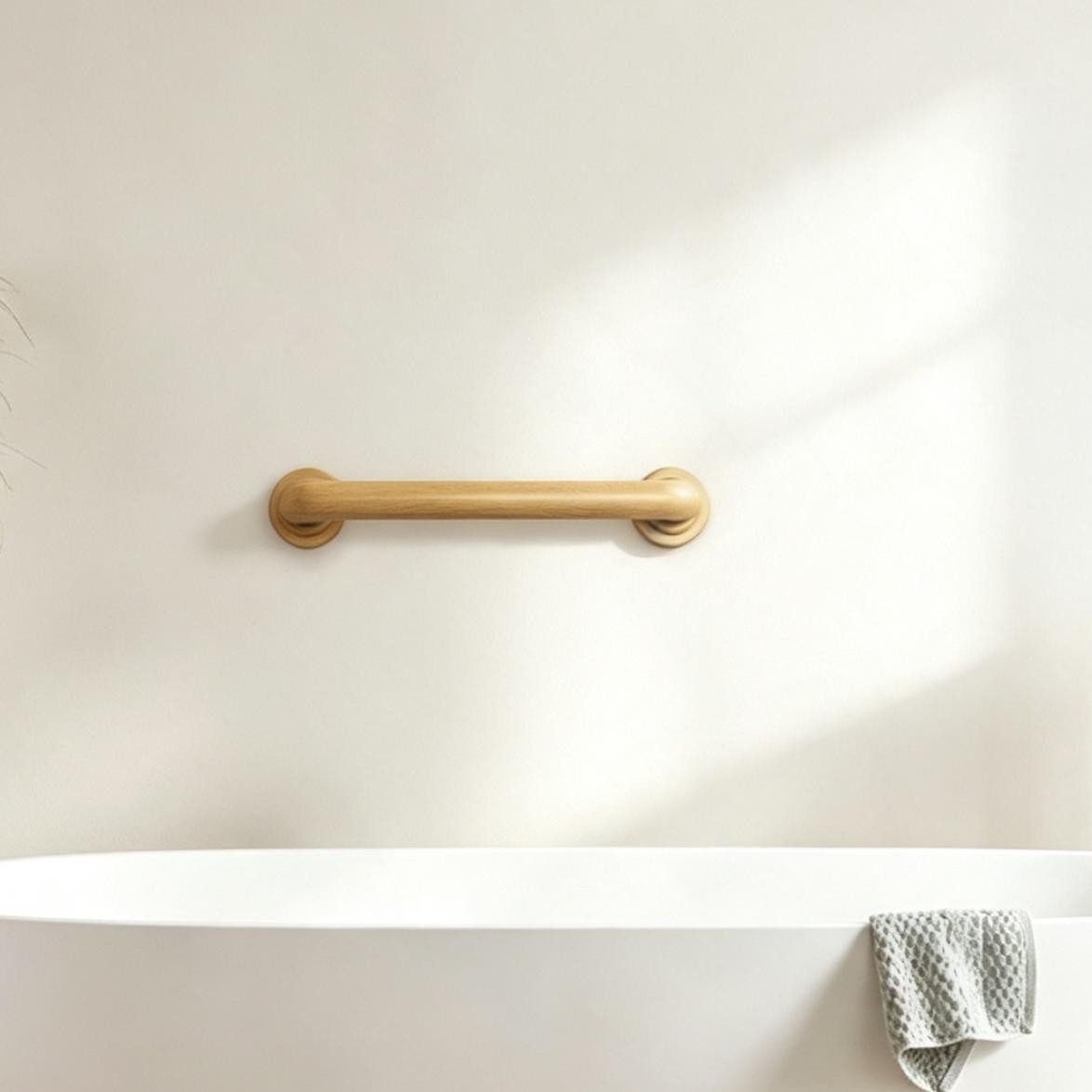 Hopibath Badewannengriff Haltegriff Edelstahl Rutschfester Sicherheitsgriffe für dusche, belastbar bis 100 kg, Wandbohrungen