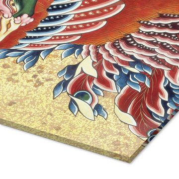 Posterlounge Acrylglasbild Katsushika Hokusai, Phoenix (Detail), Wohnzimmer Malerei